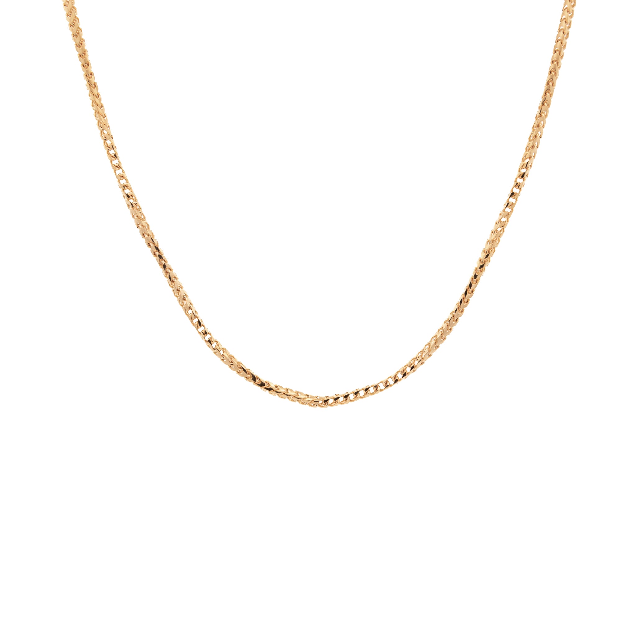 9K Yellow Gold Polished 45cm Franco Chain