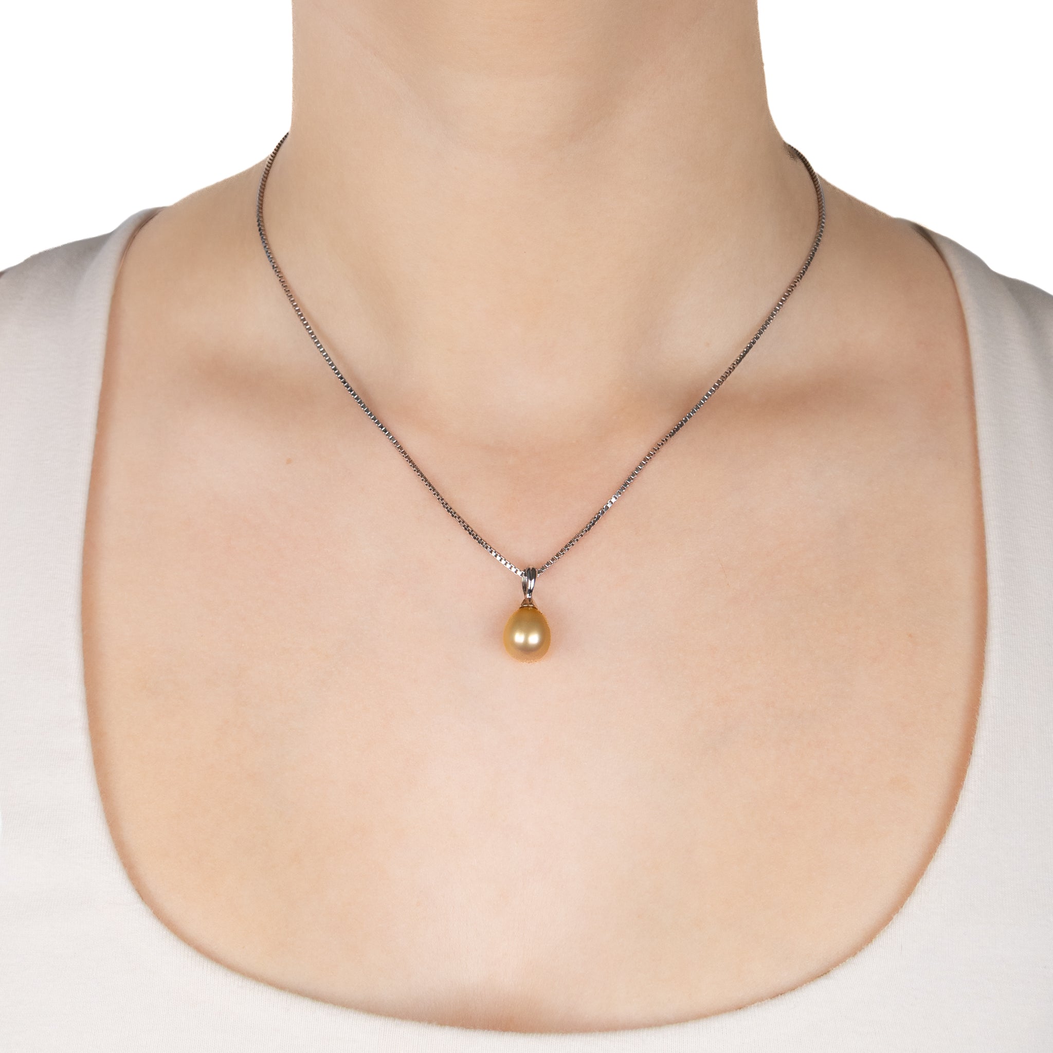 Sterling Silver South Sea Cultured 9-10mm Pearl Pendant