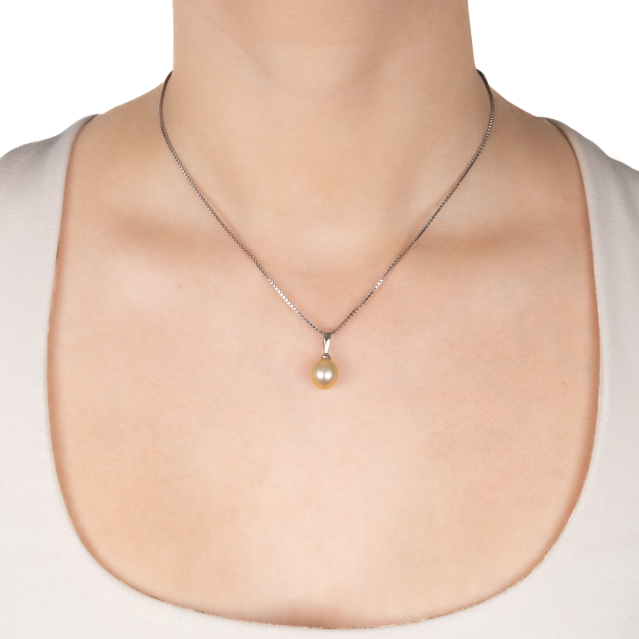 Sterling Silver South Sea Cultured 9-10mm Pearl Pendant