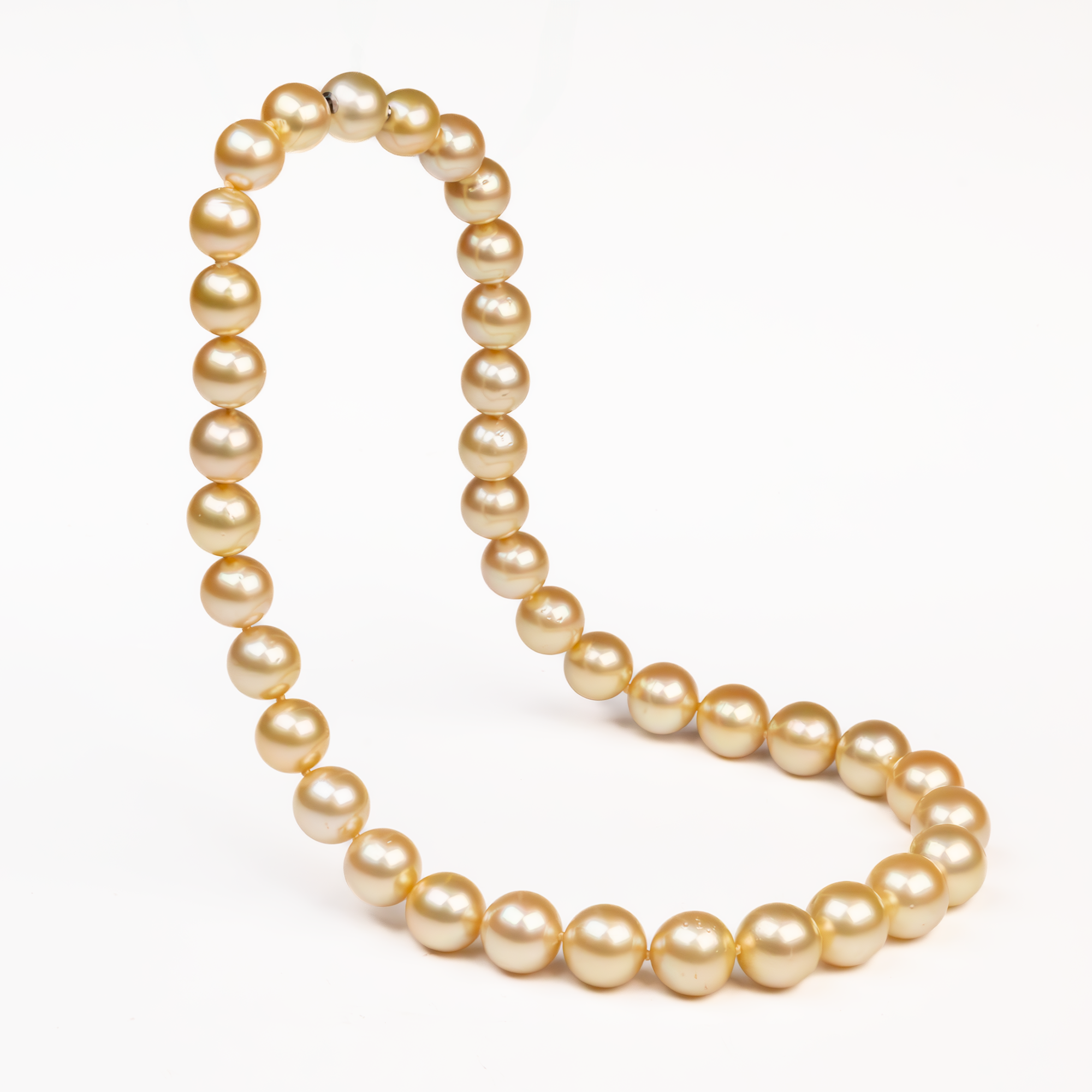 Stainless Steel South Sea Cultured 10.0-12.55mm 44.5cm Pearl Strand
