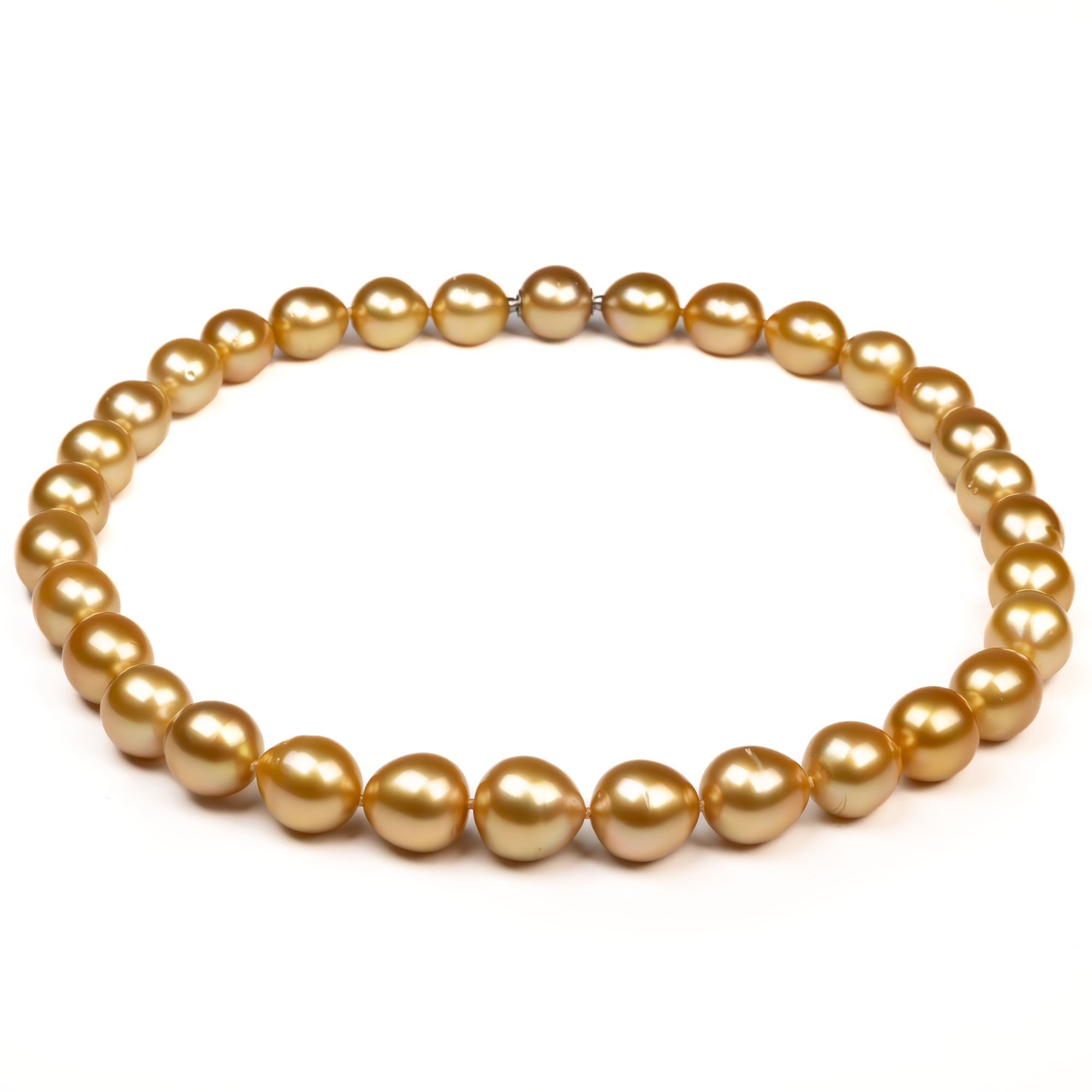 Stainless Steel South Sea Cultured 11.0-13.1mm 44cm Pearl Strand