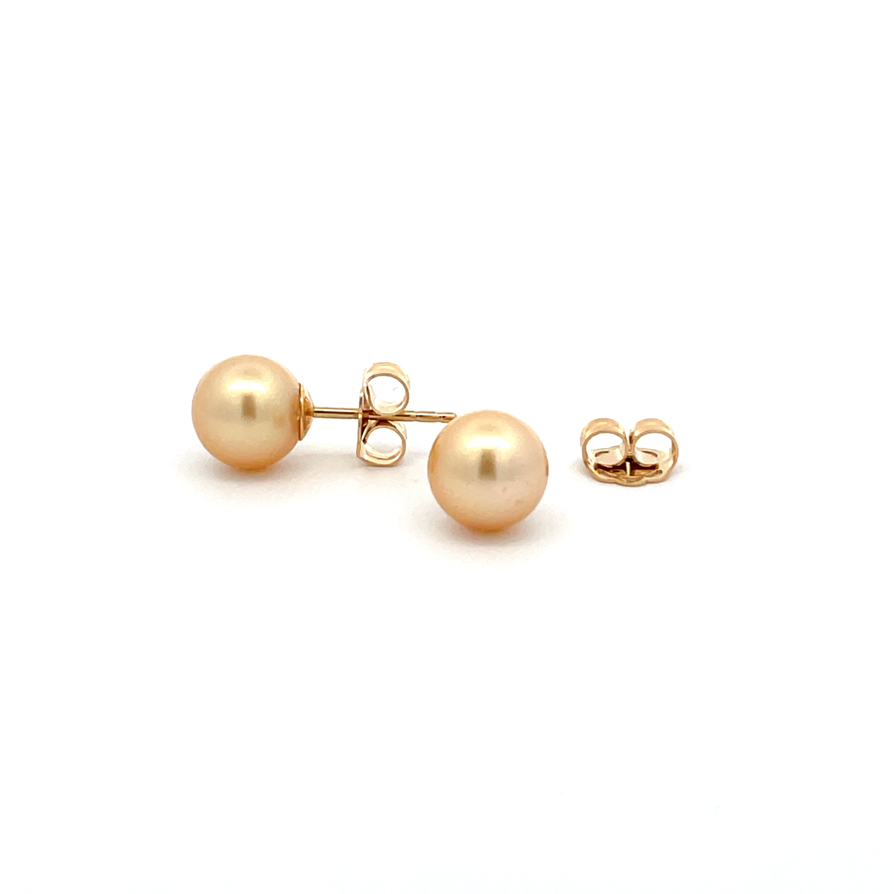 18K Yellow Gold South Sea Cultured 7-8 mm Pearl Stud Earrings