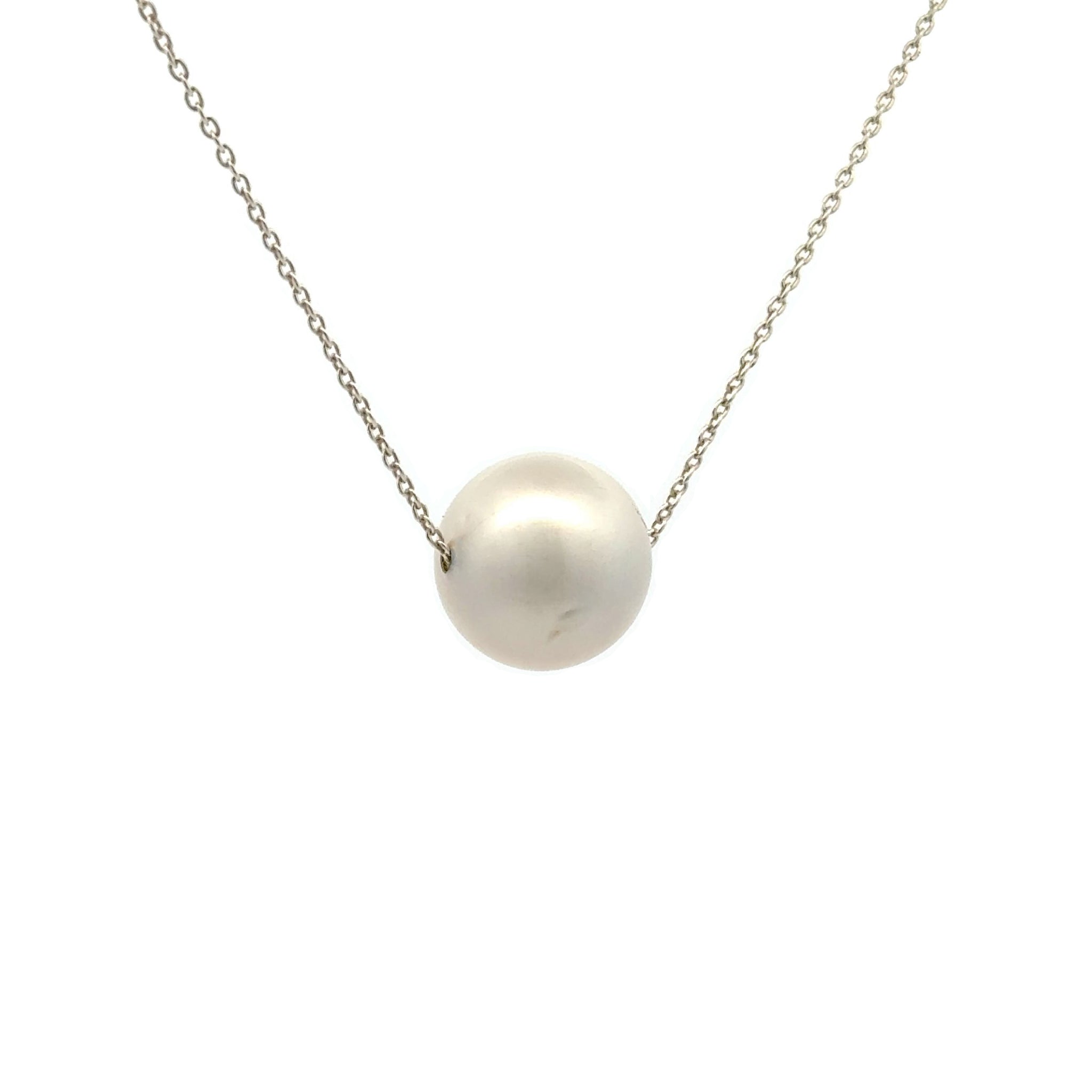 Sterling Silver Australian South Sea Cultured 12-13mm Pearl Necklace