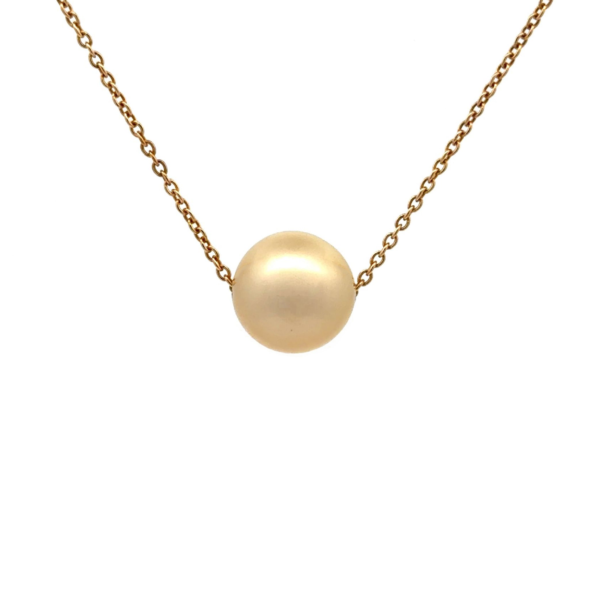 9K Yellow Gold South Sea Cultured 10-11mm 40cm Pearl Necklace