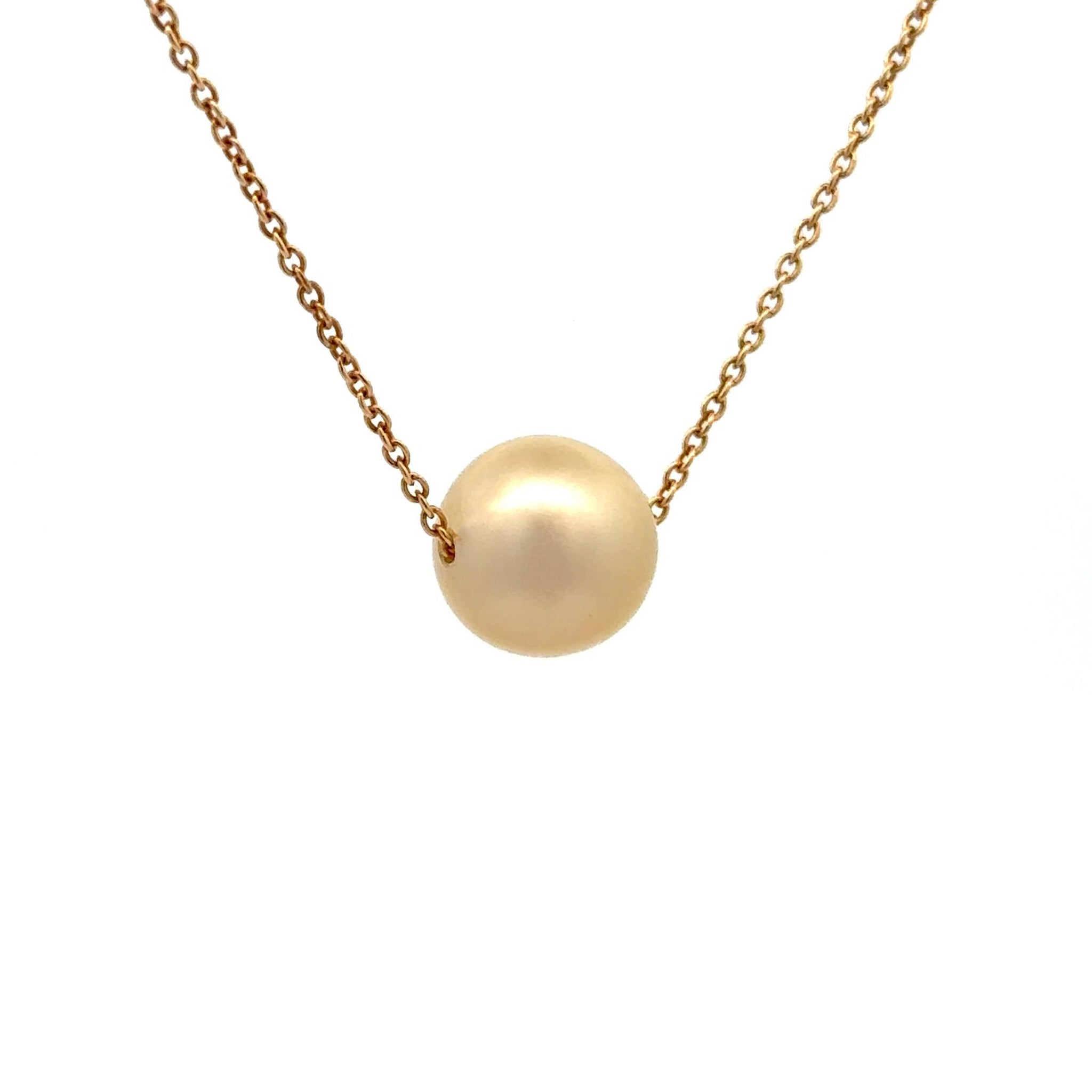 9K Yellow Gold South Sea Cultured 10-11mm 40cm Pearl Necklace