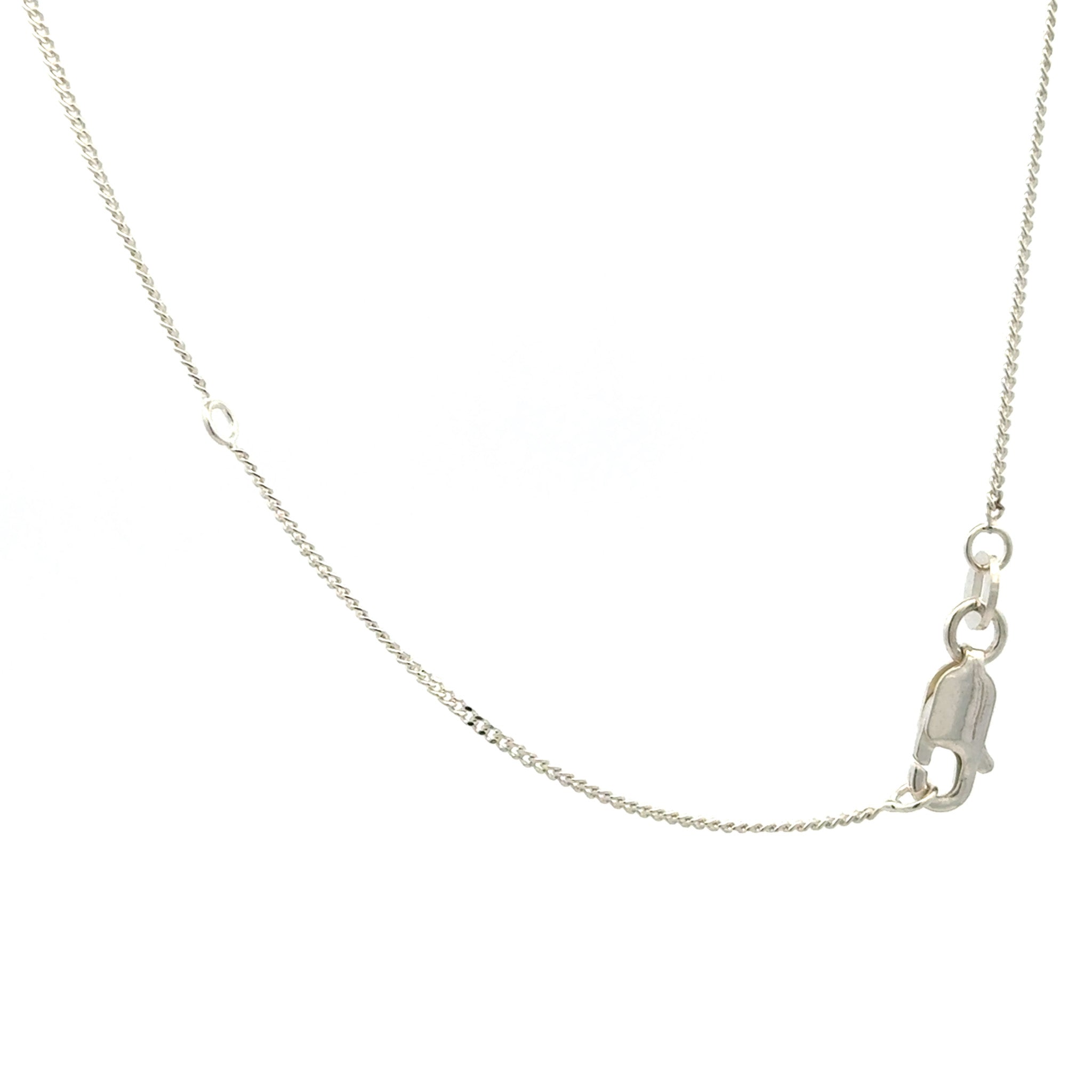 Sterling Silver Australian South Sea 10-11 mm Cultured Pearl Necklace clasp on a white background