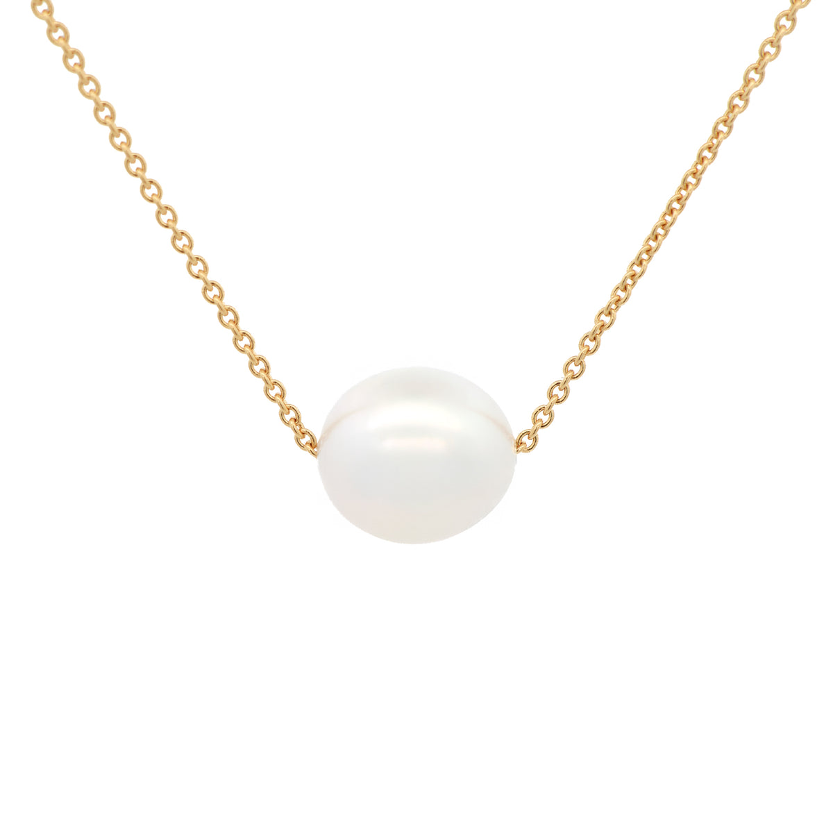 9K Yellow Gold Australian South Sea 10-11 mm Cultured Pearl Necklace