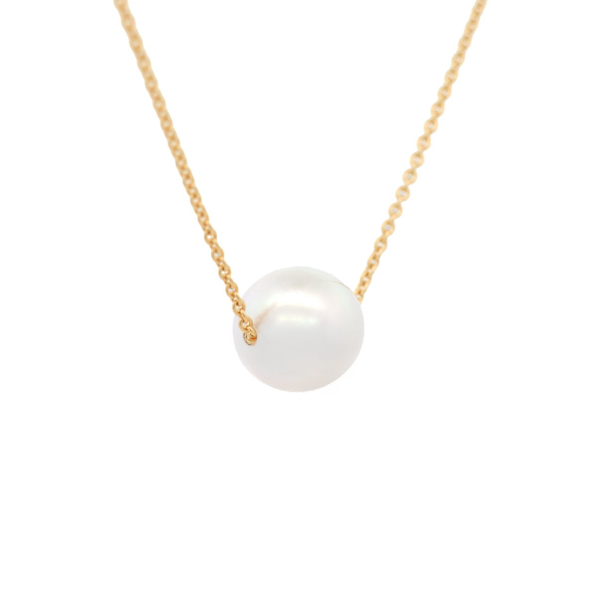 9K Yellow Gold Australian South Sea 10-11 mm Cultured Pearl Necklace