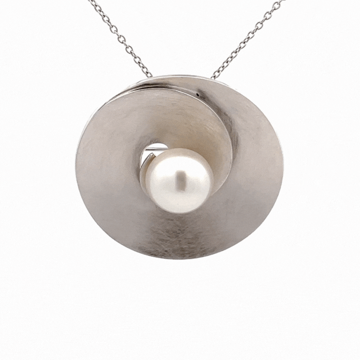 Sterling Silver Australian South Sea Cultured Pearl Pendant/Brooch
