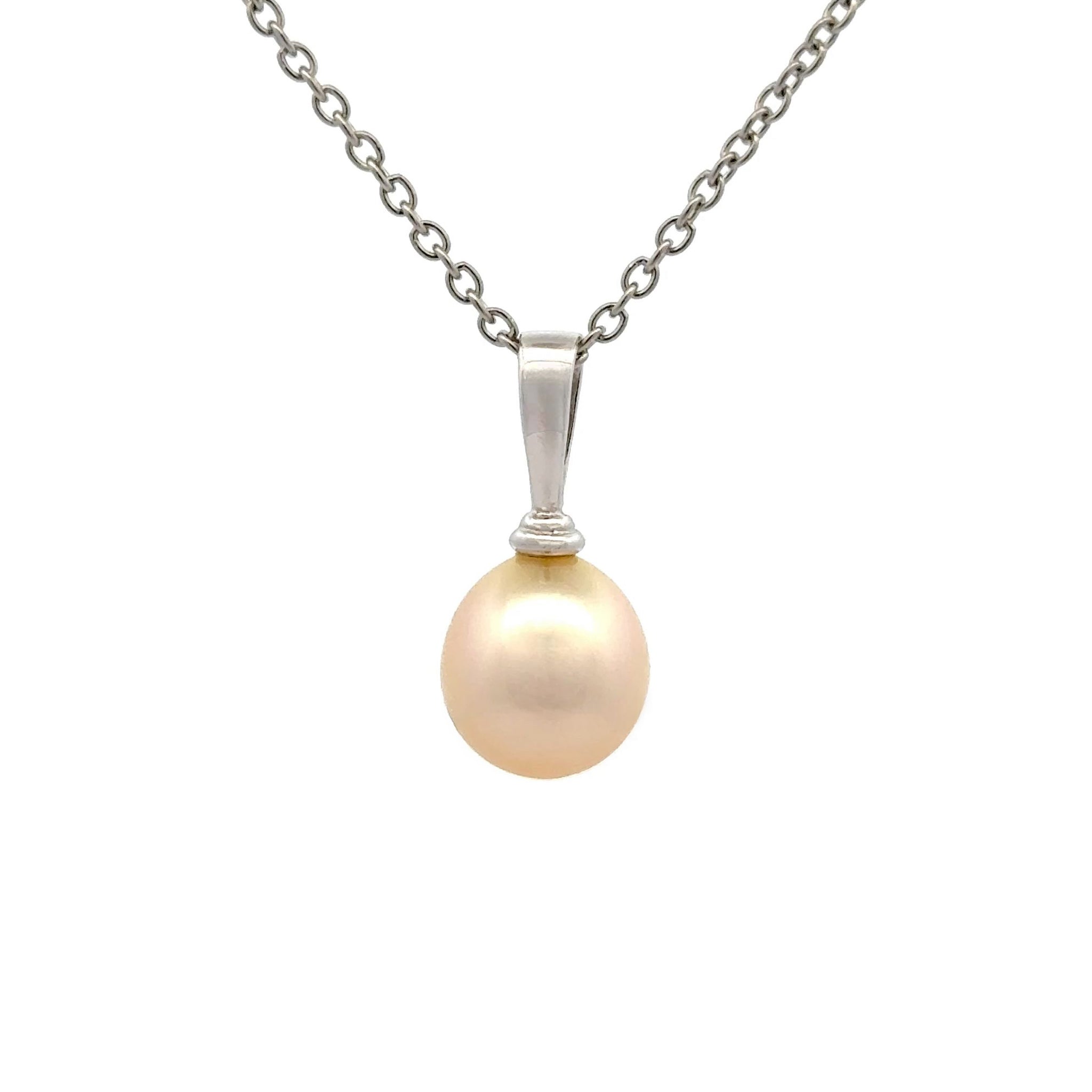 Sterling Silver South Sea Cultured 9-10mm Pearl Pendant
