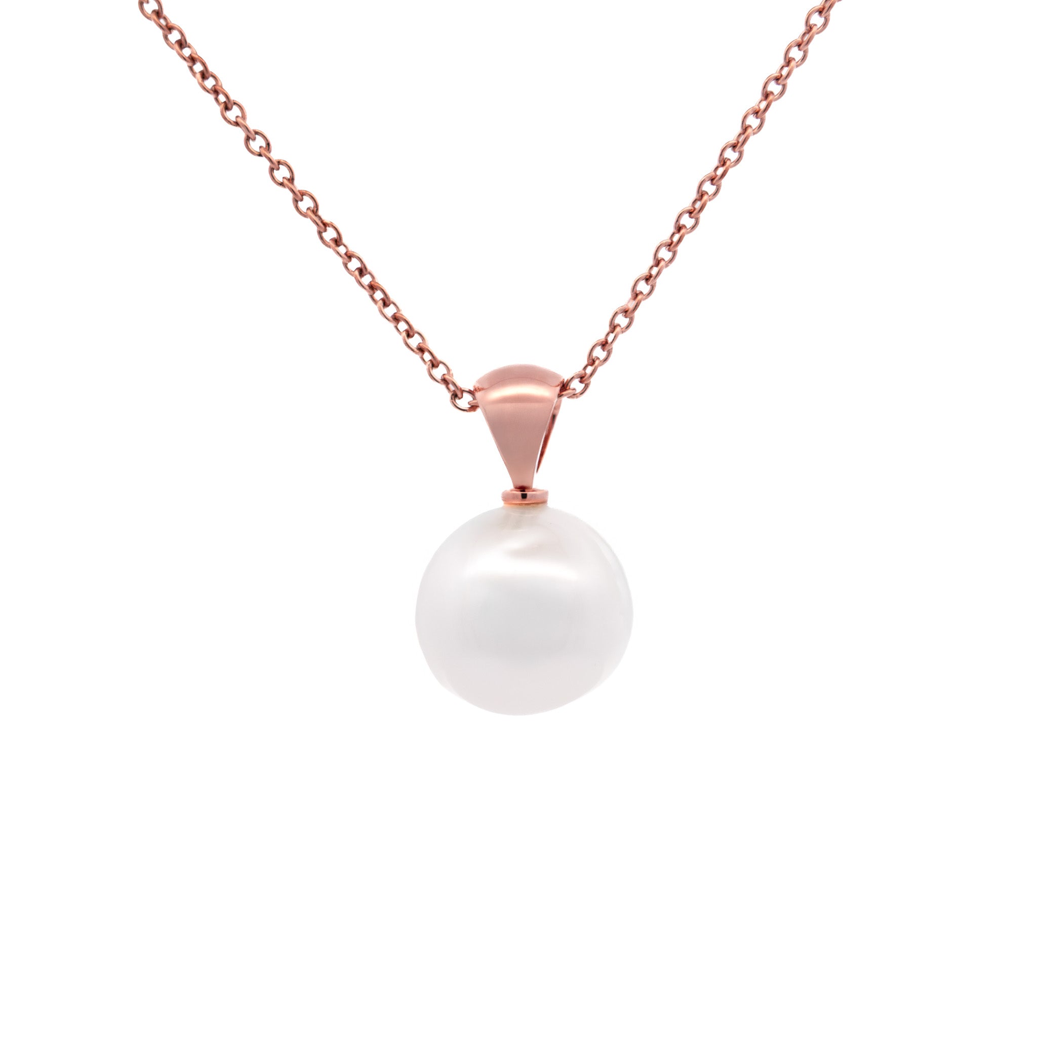 9K Rose Gold Australian South Sea 12-13mm Cultured Pearl Pendant