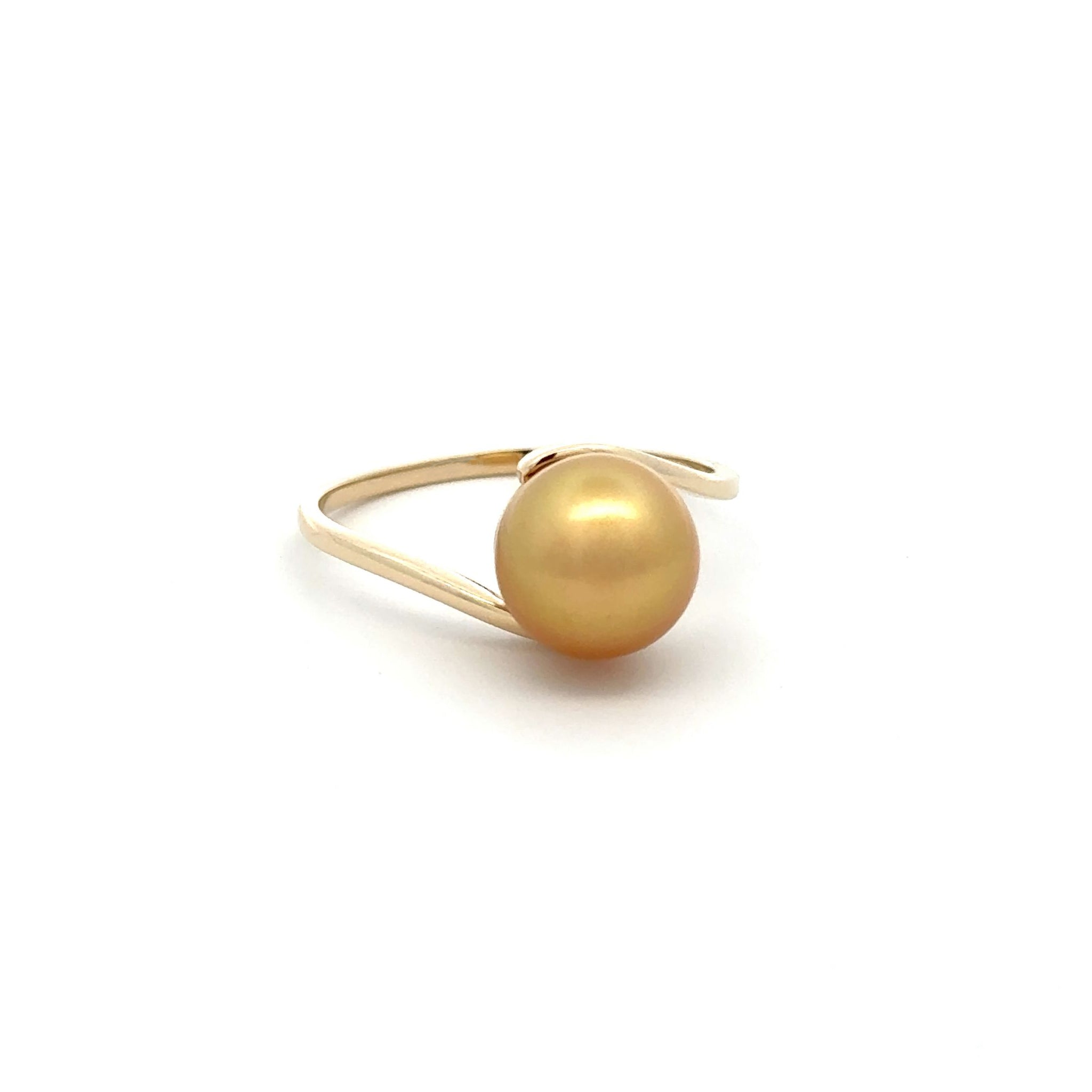 9K Yellow Gold South Sea Cultured 8-9mm Pearl Ring