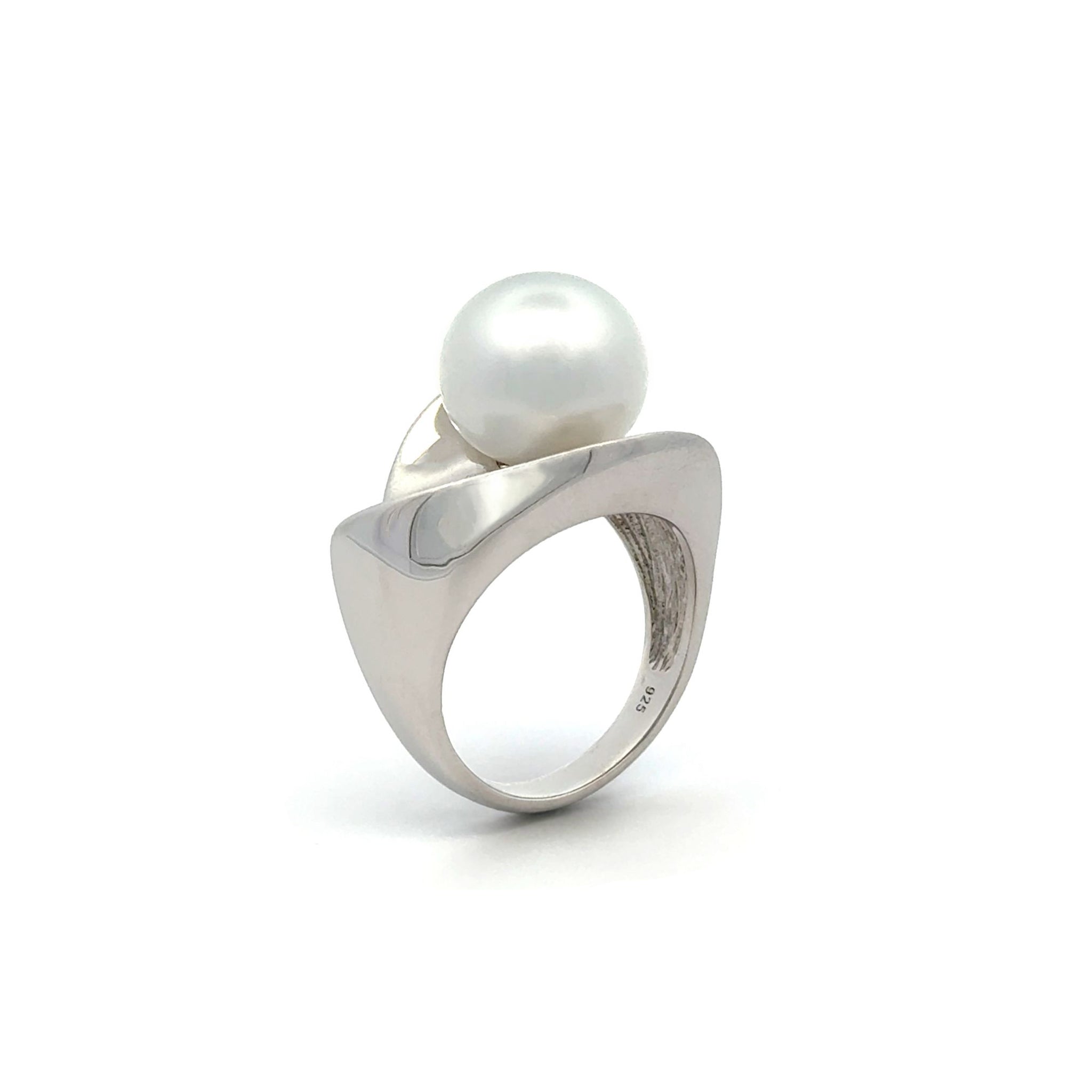 Sterling Silver Australian South Sea Cultured 12-13mm Pearl Ring