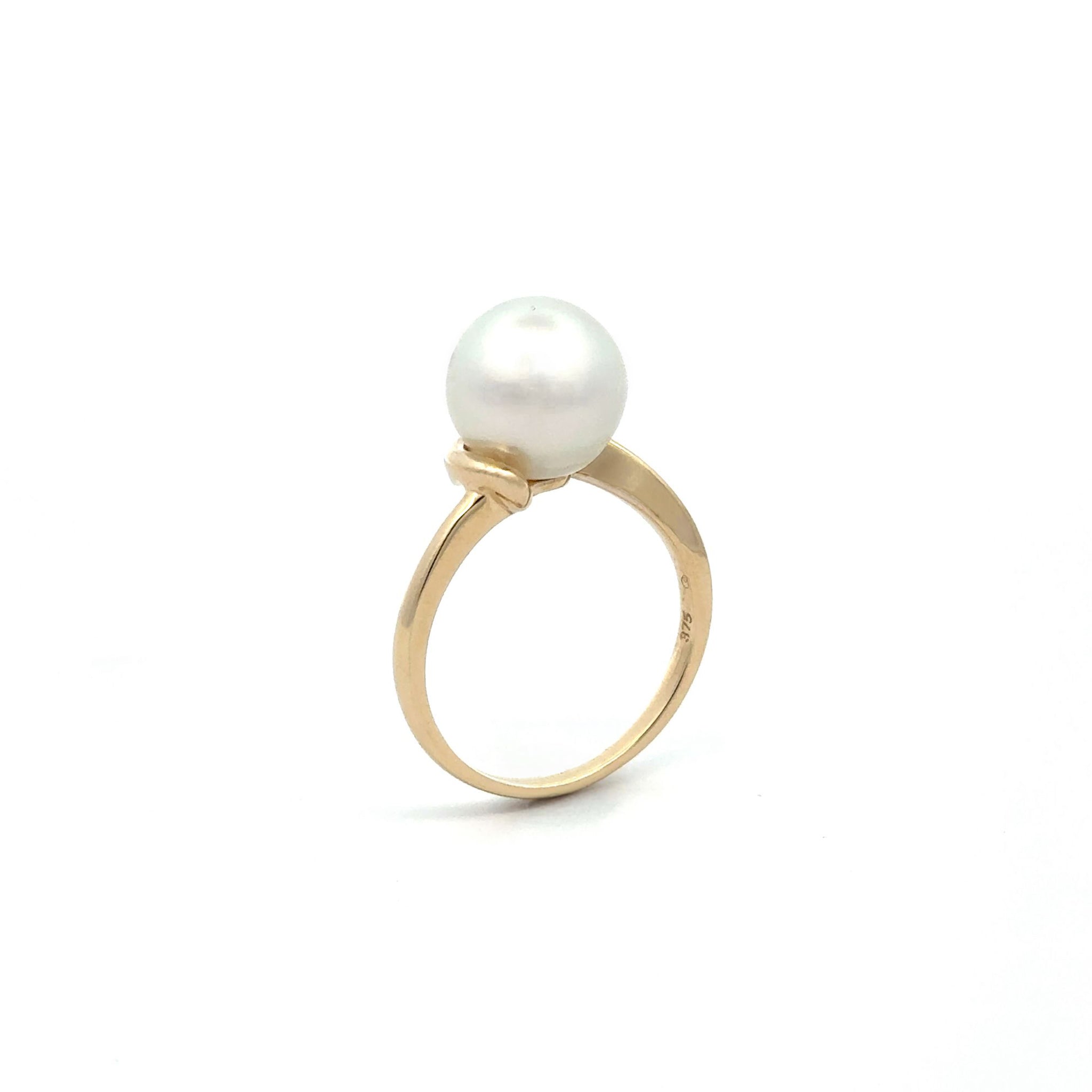 9K Yellow Gold Australian South Sea Cultured 9-10mm Pearl Ring