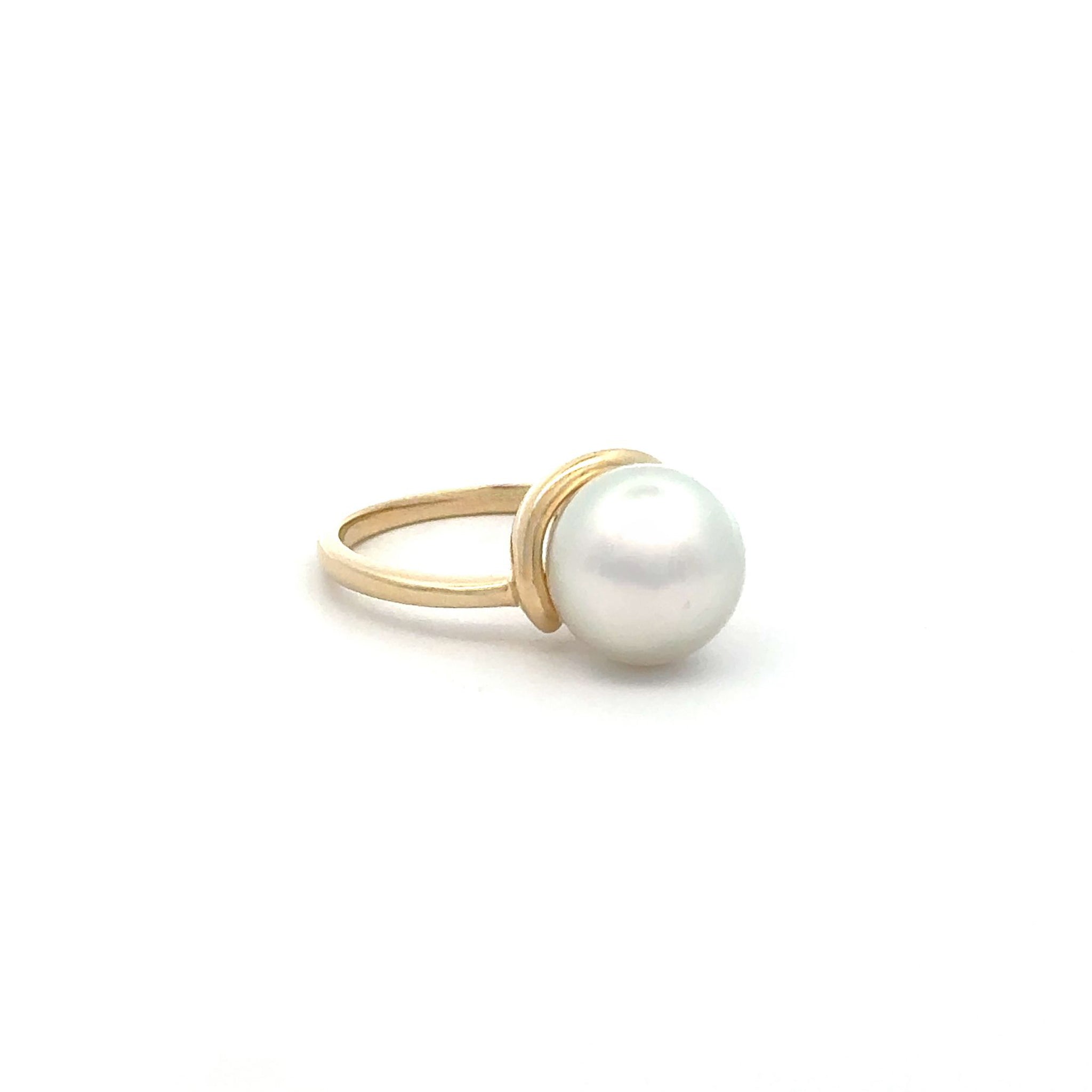 9K Yellow Gold Australian South Sea Cultured 9-10mm Pearl Ring