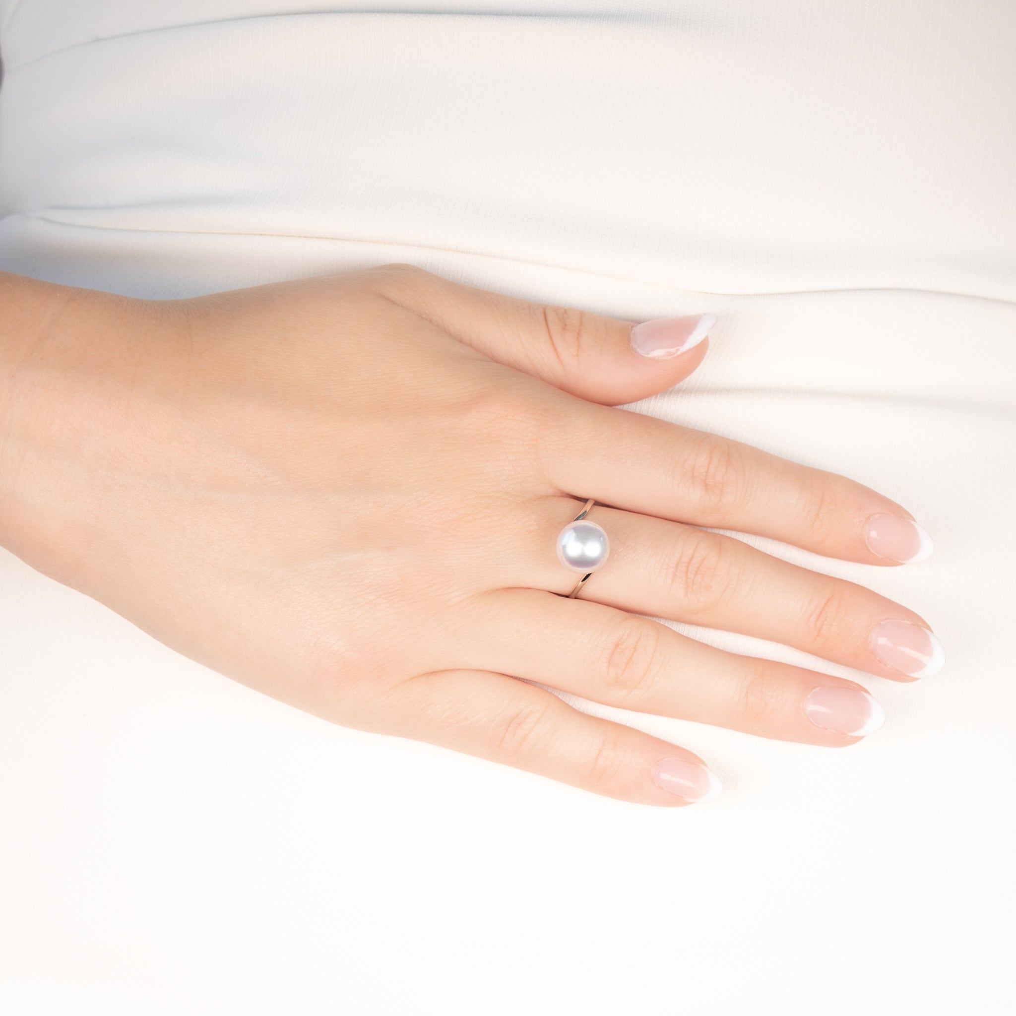 9K White Gold Australian South Sea 10-11 mm Cultured Pearl Ring