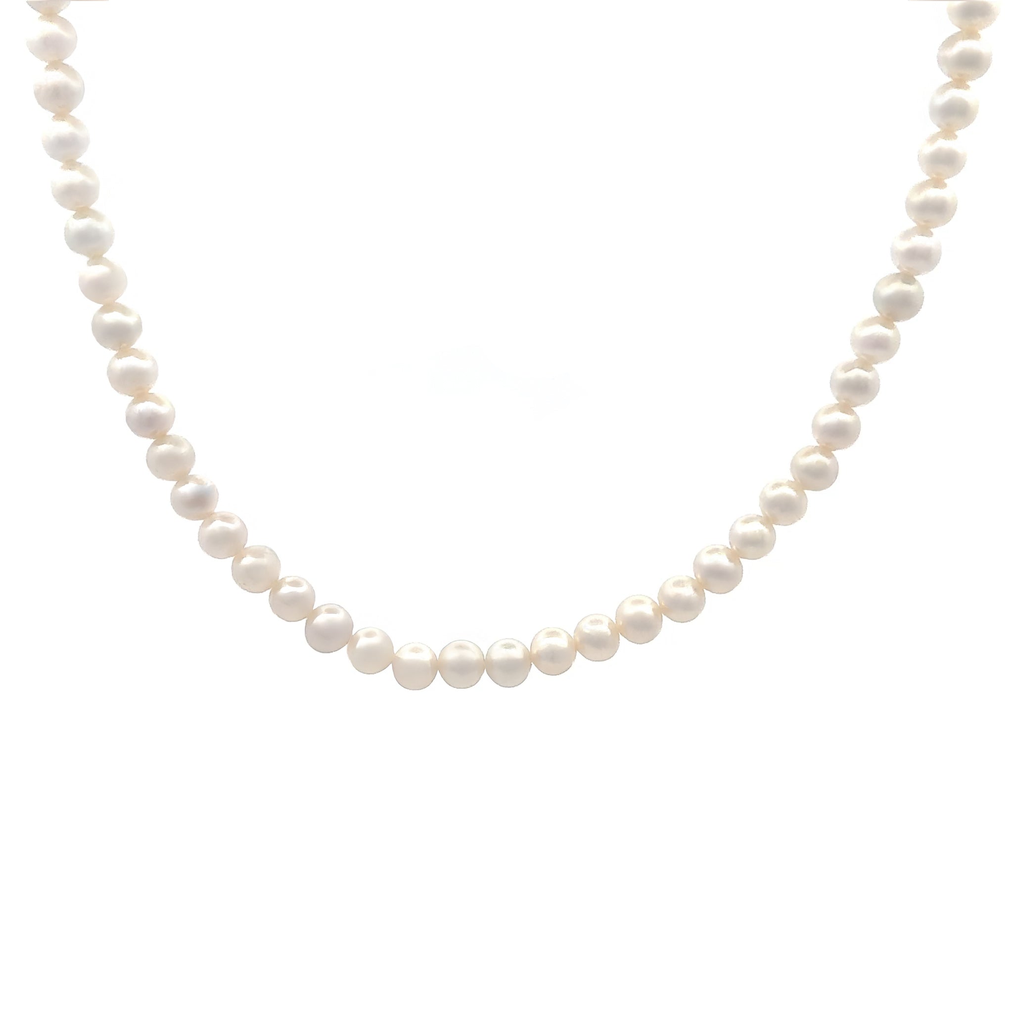 Sterling Silver Freshwater 4-4.5 mm Pearl Strand front view