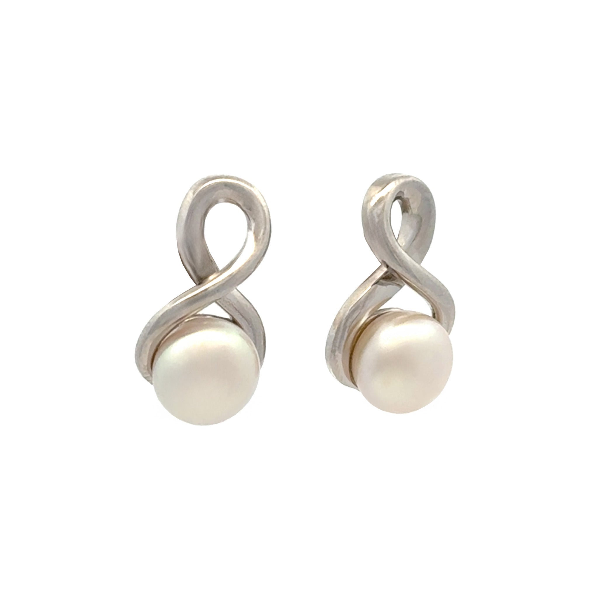 Sterling Silver Freshwater Pearl 8-9 mm Earrings