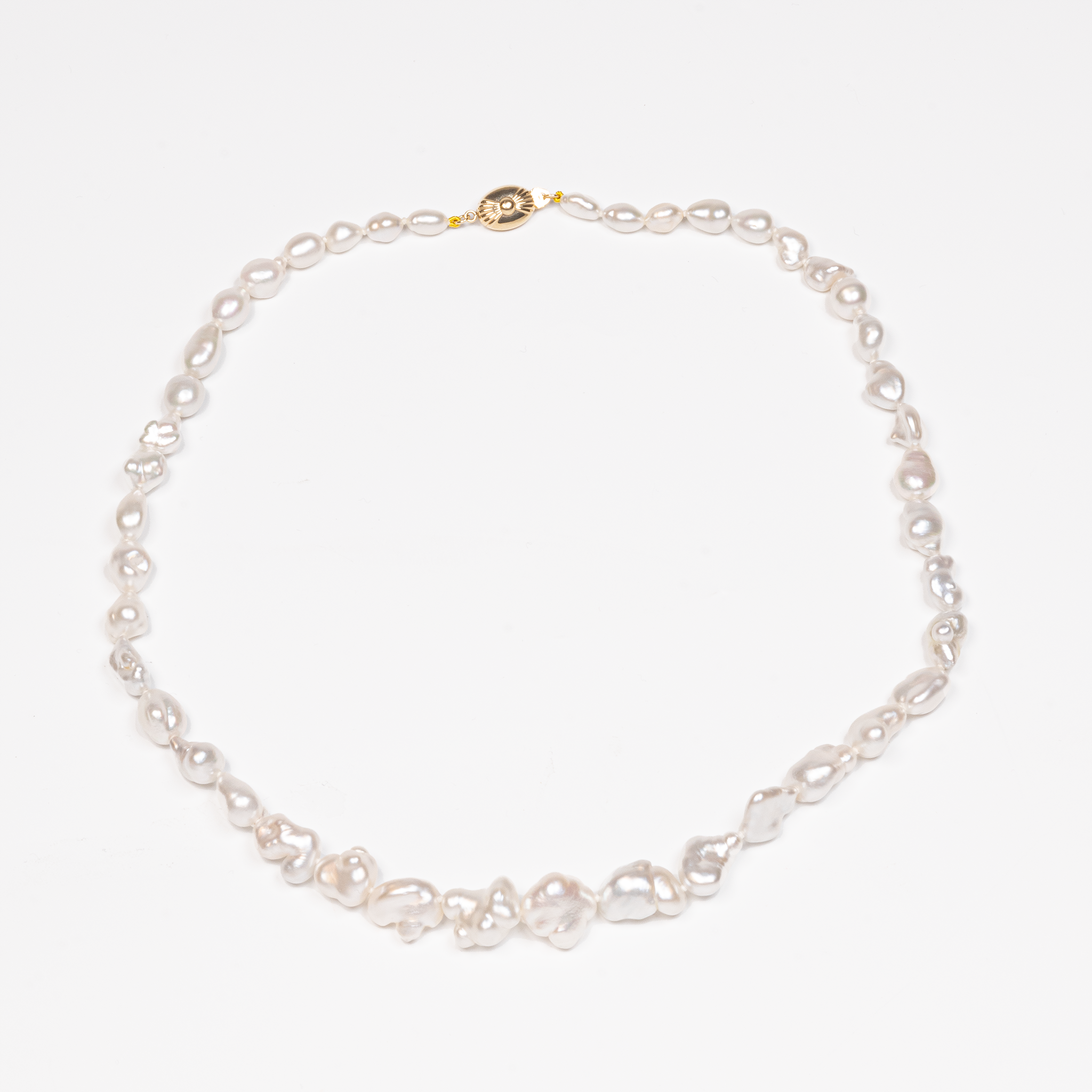 9KYG Australian South Sea 46.5cm Keshi Pearl Strand