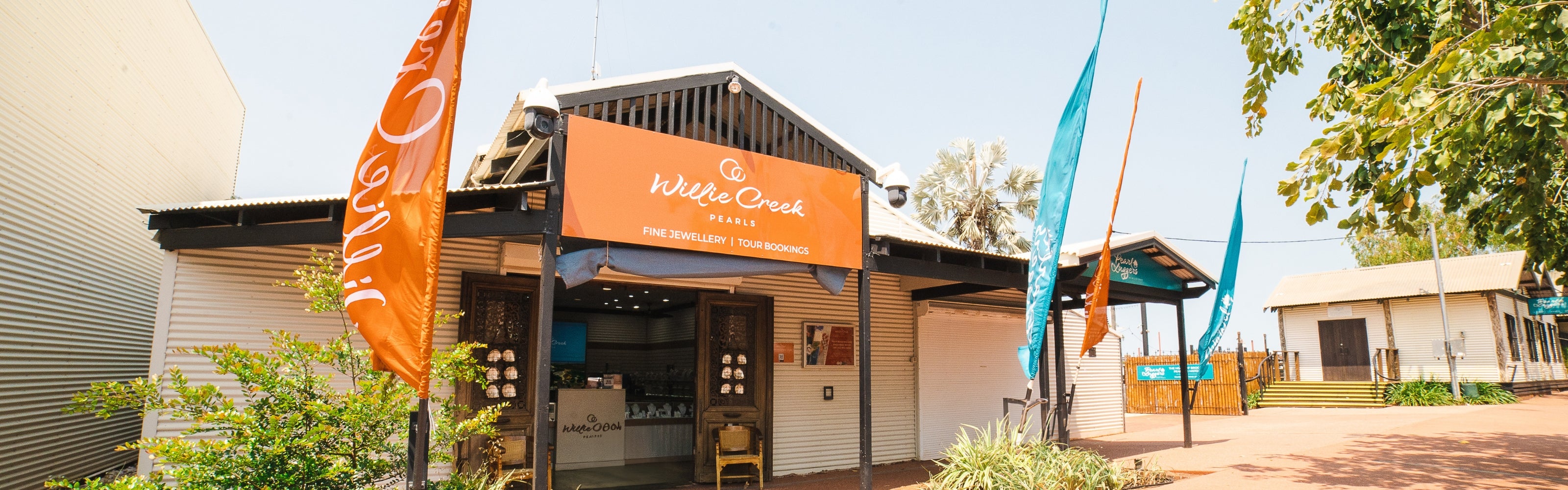 The exterior of the Willie Creek Pearls Chinatown pearl jewellery showroom in Broome.
