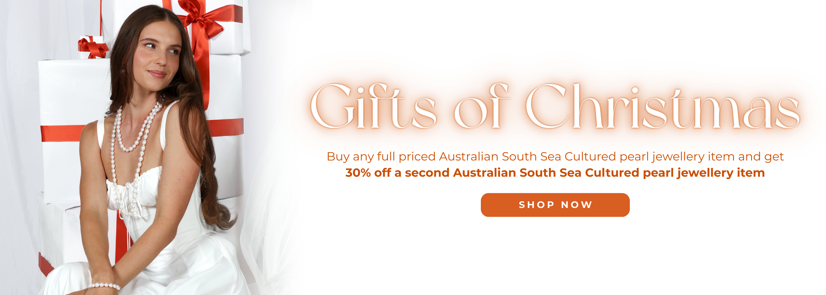 Buy any full priced Australian South Sea Cultured pearl jewellery item and get 30% off a second Australian South Sea Cultured pearl jewellery item