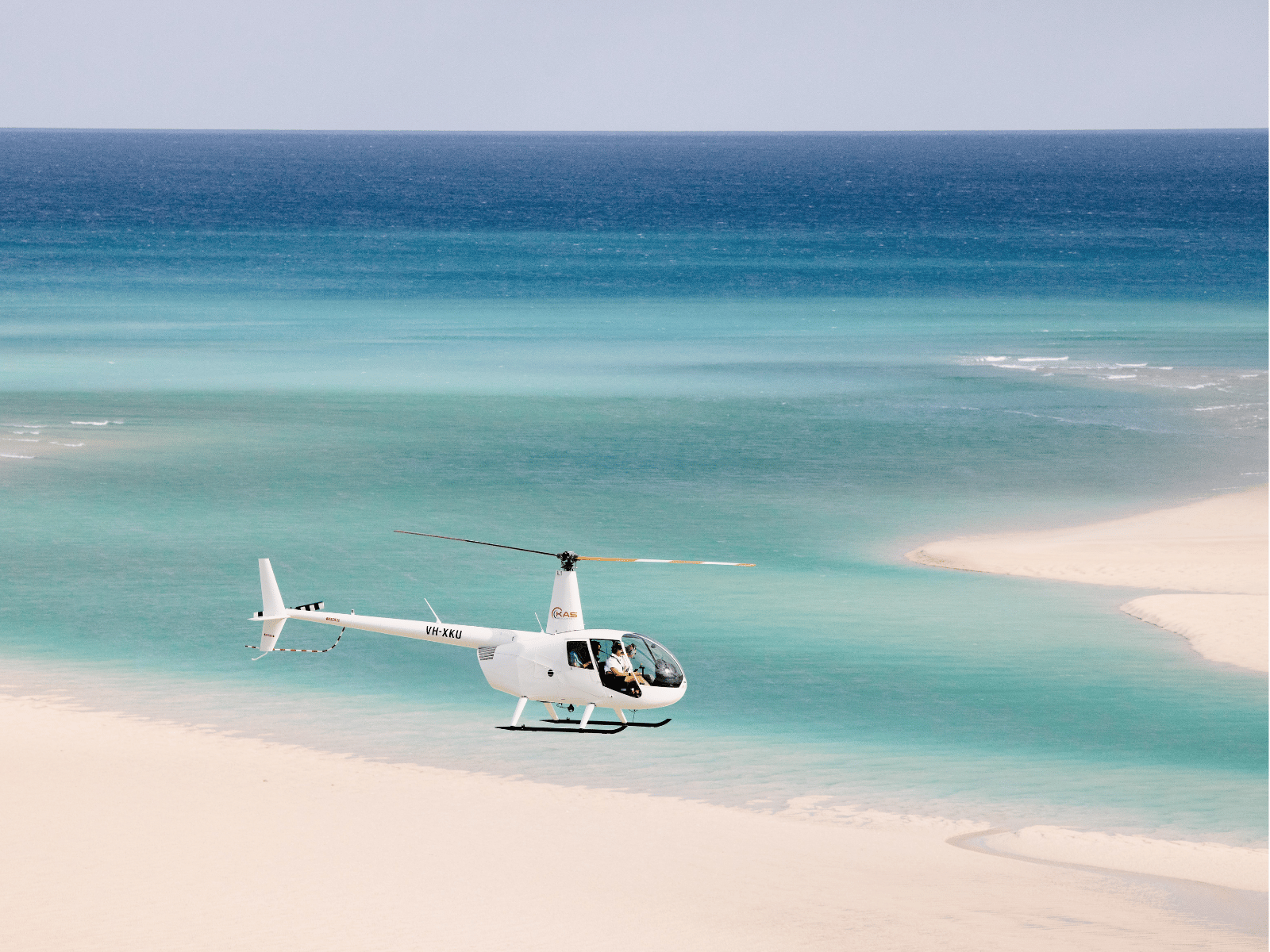Scenic Helicopter View over the Sea