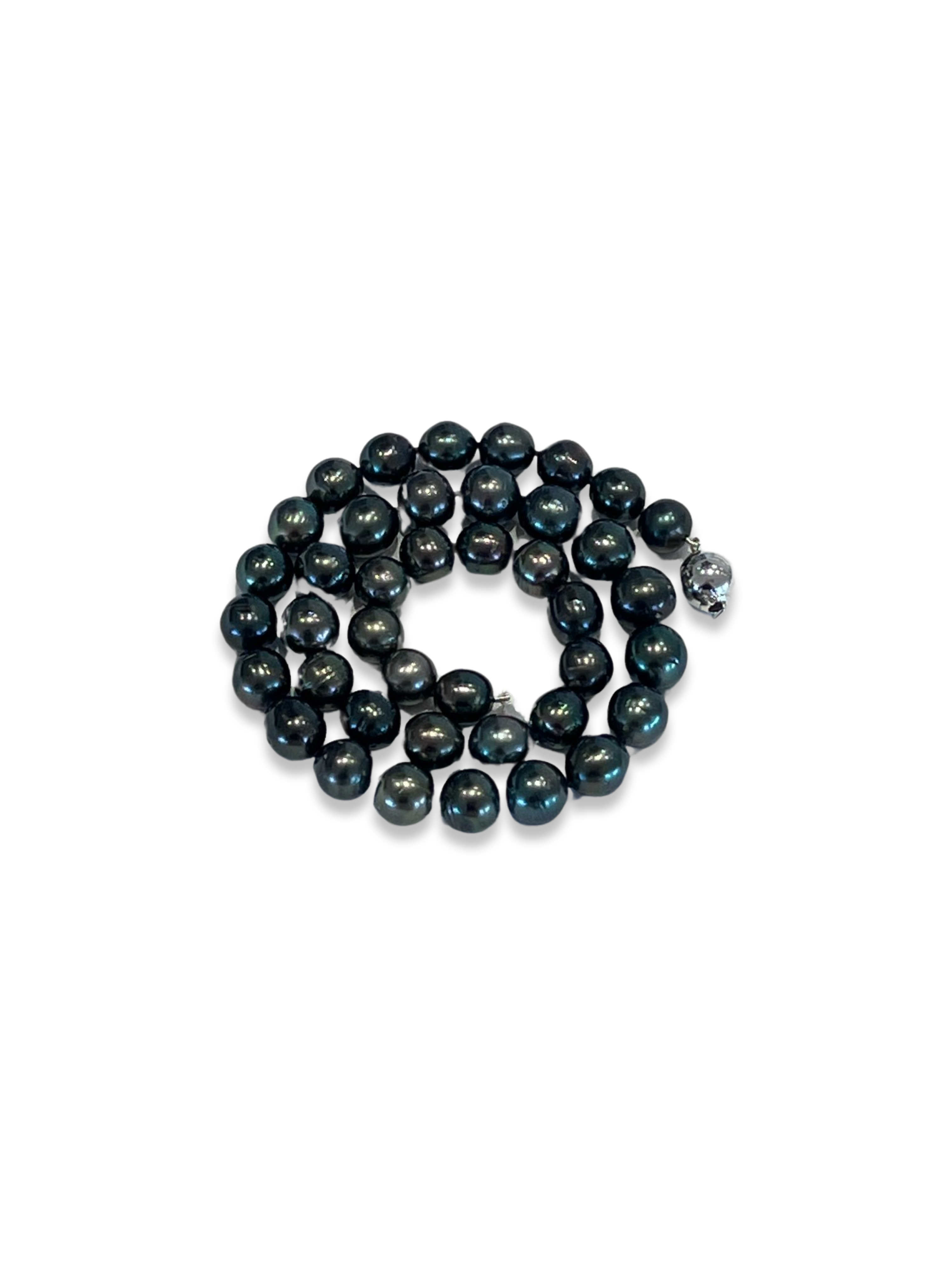 Sterling Silver Tahitian Cultured Pearl Strand
