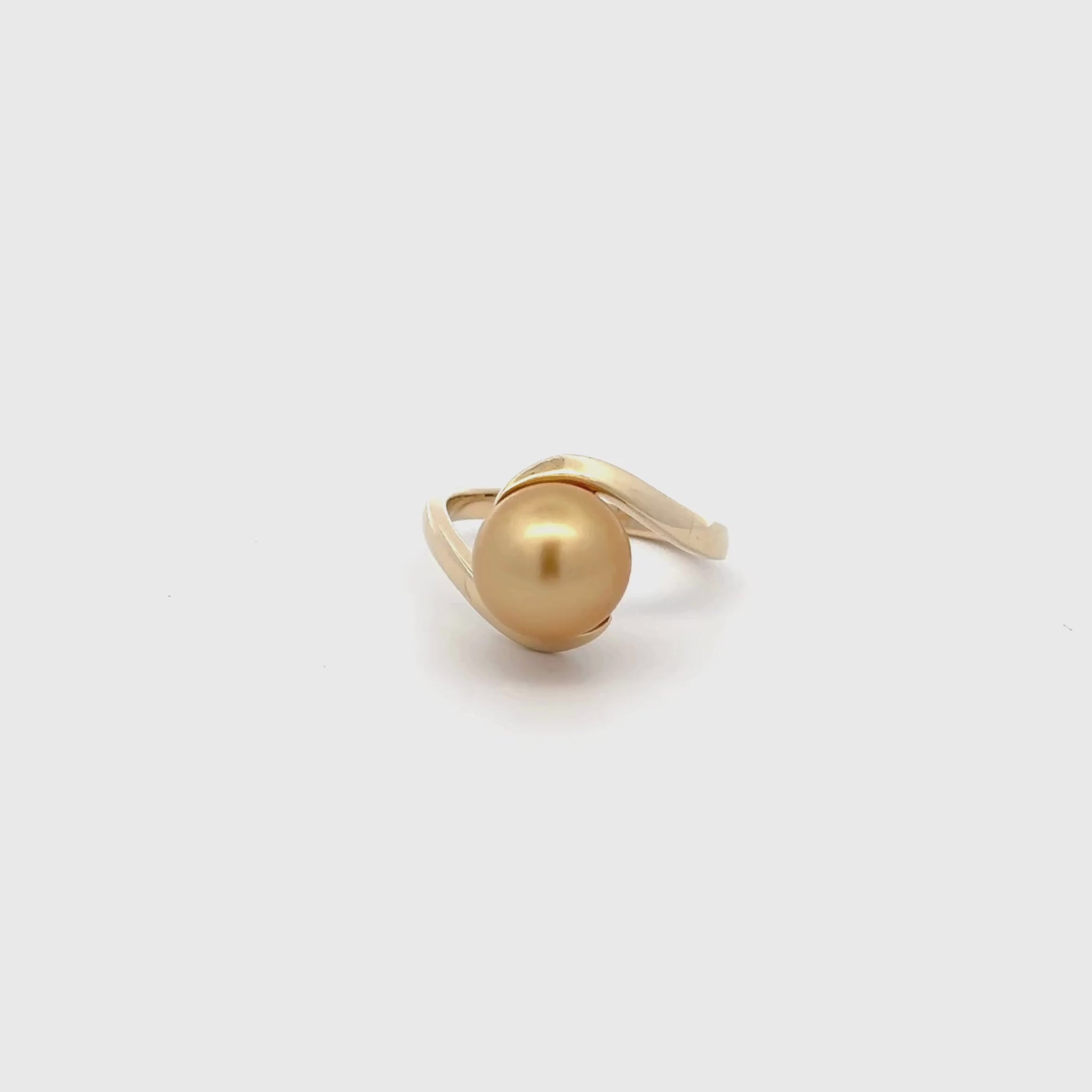 9K Yellow Gold South Sea Cultured 10-11mm Pearl Ring