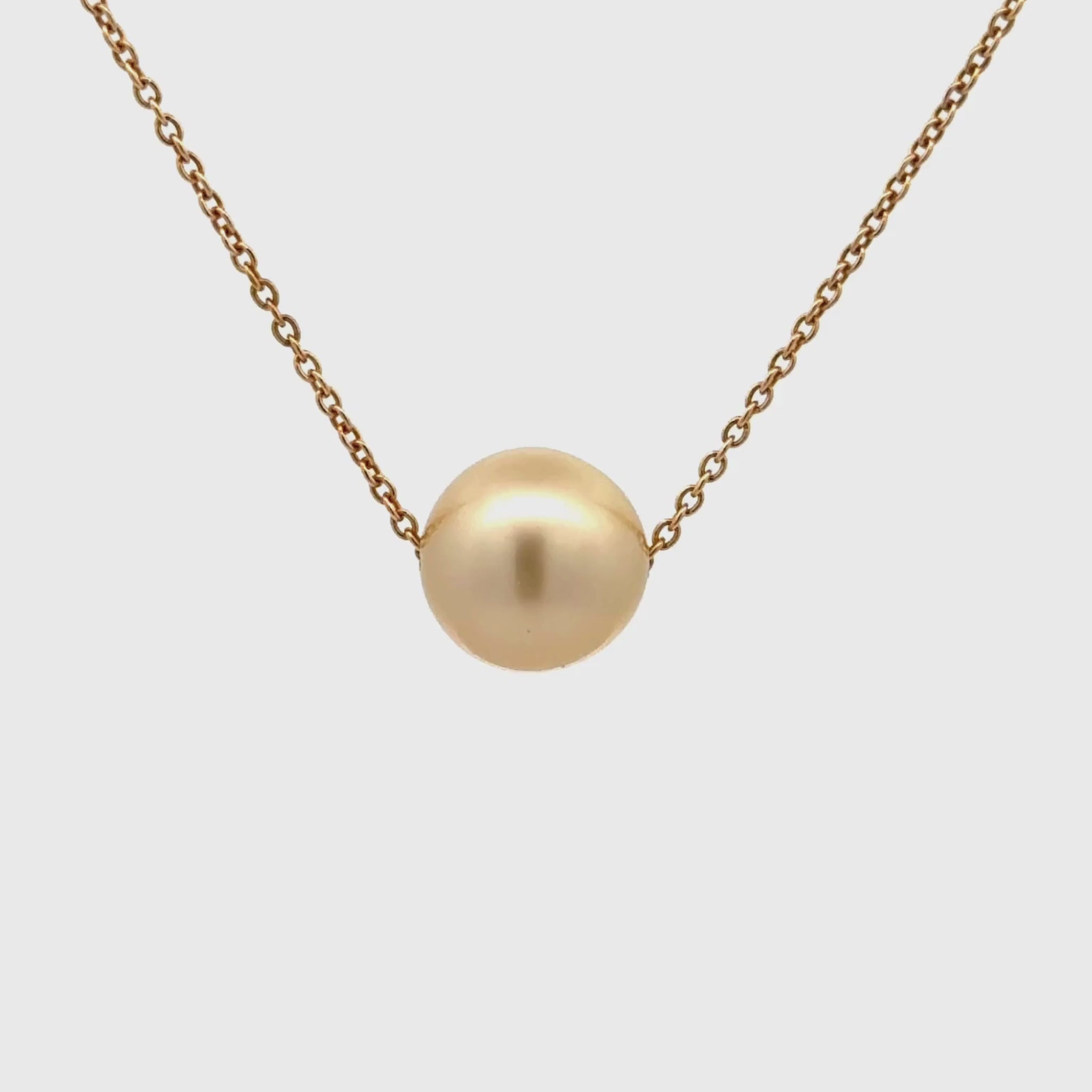 9K Yellow Gold South Sea Cultured 10-11mm 40cm Pearl Necklace.&nbsp;
