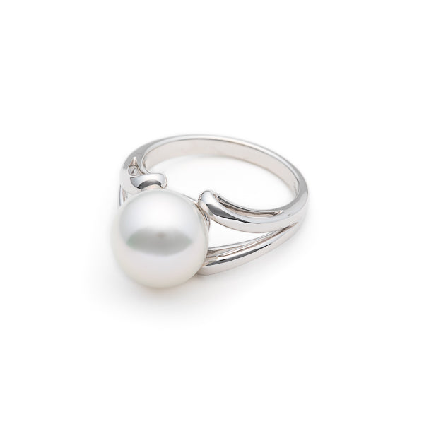 9K White Gold Australian South Sea Cultured Pearl Ring
