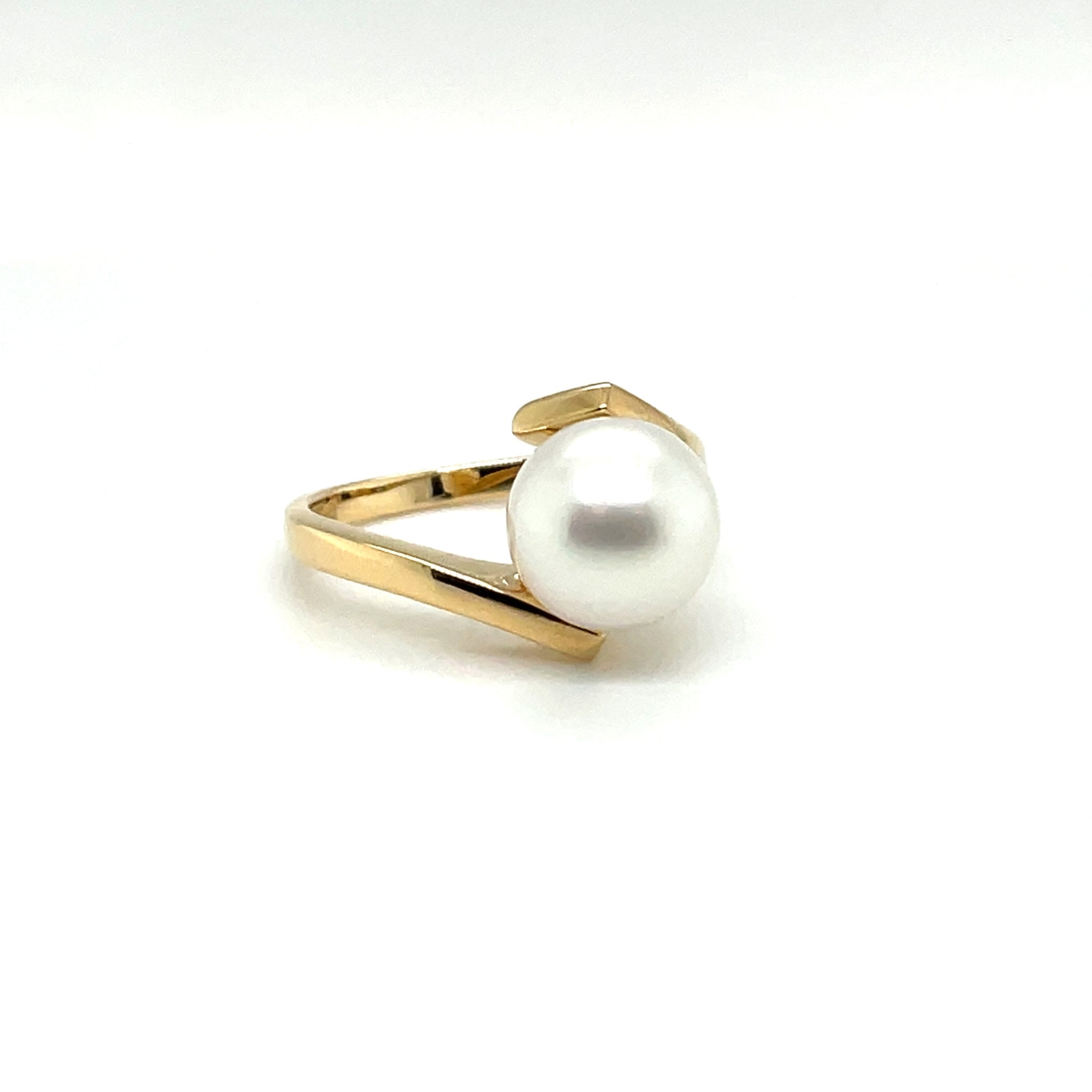18K Yellow Gold Australian South Sea Cultured 10- 11mm Pearl Ring