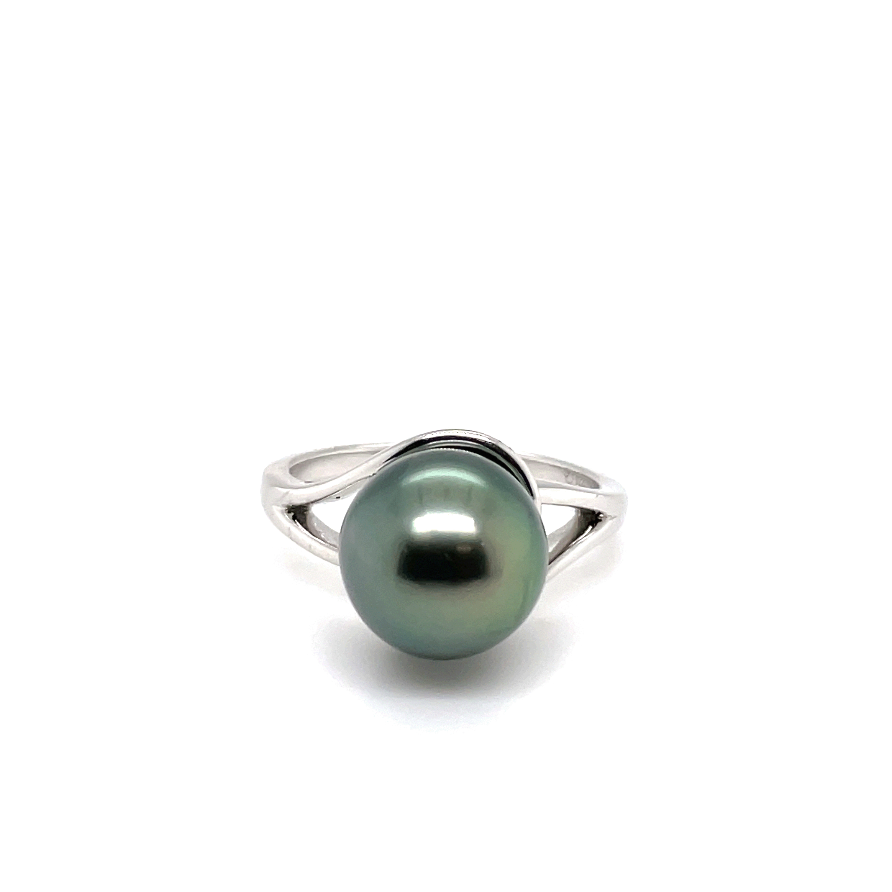 Sterling Silver Tahitian Cultured 10 - 11mm Pearl Ring