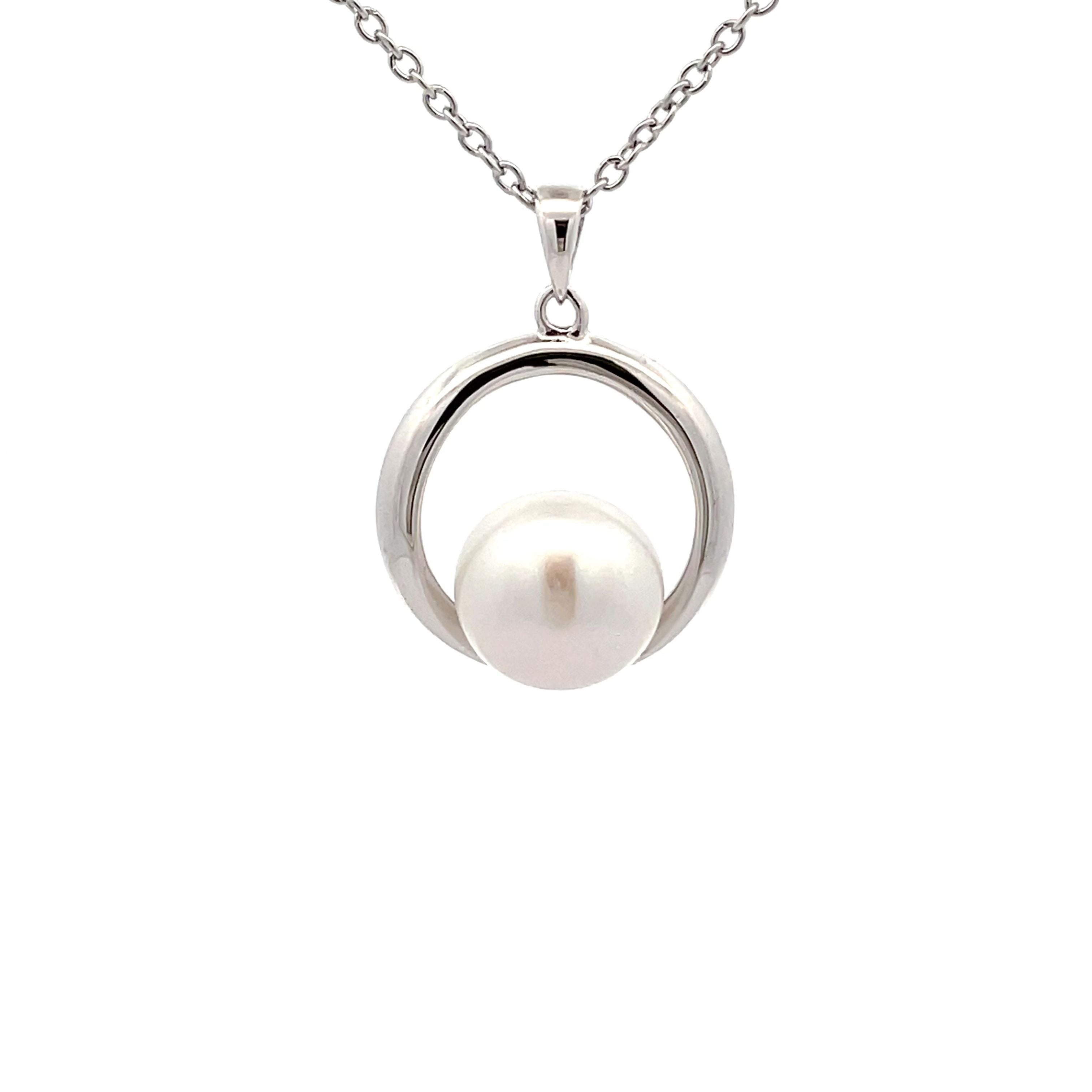 Sterling Silver Freshwater Pearl White 10-11 mm Pendant