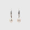 Sterling Silver Freshwater Pearl 9 -10 mm Hook Earrings