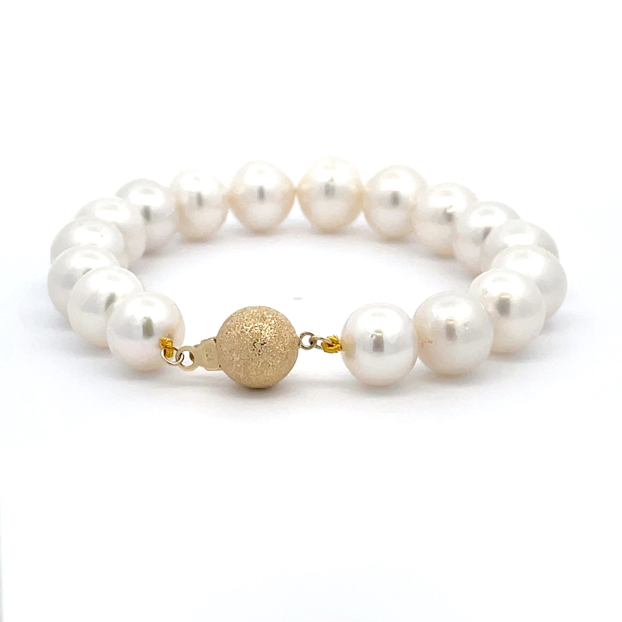 9K Yellow Gold Australian South Sea Cultured Pearl Bracelet
