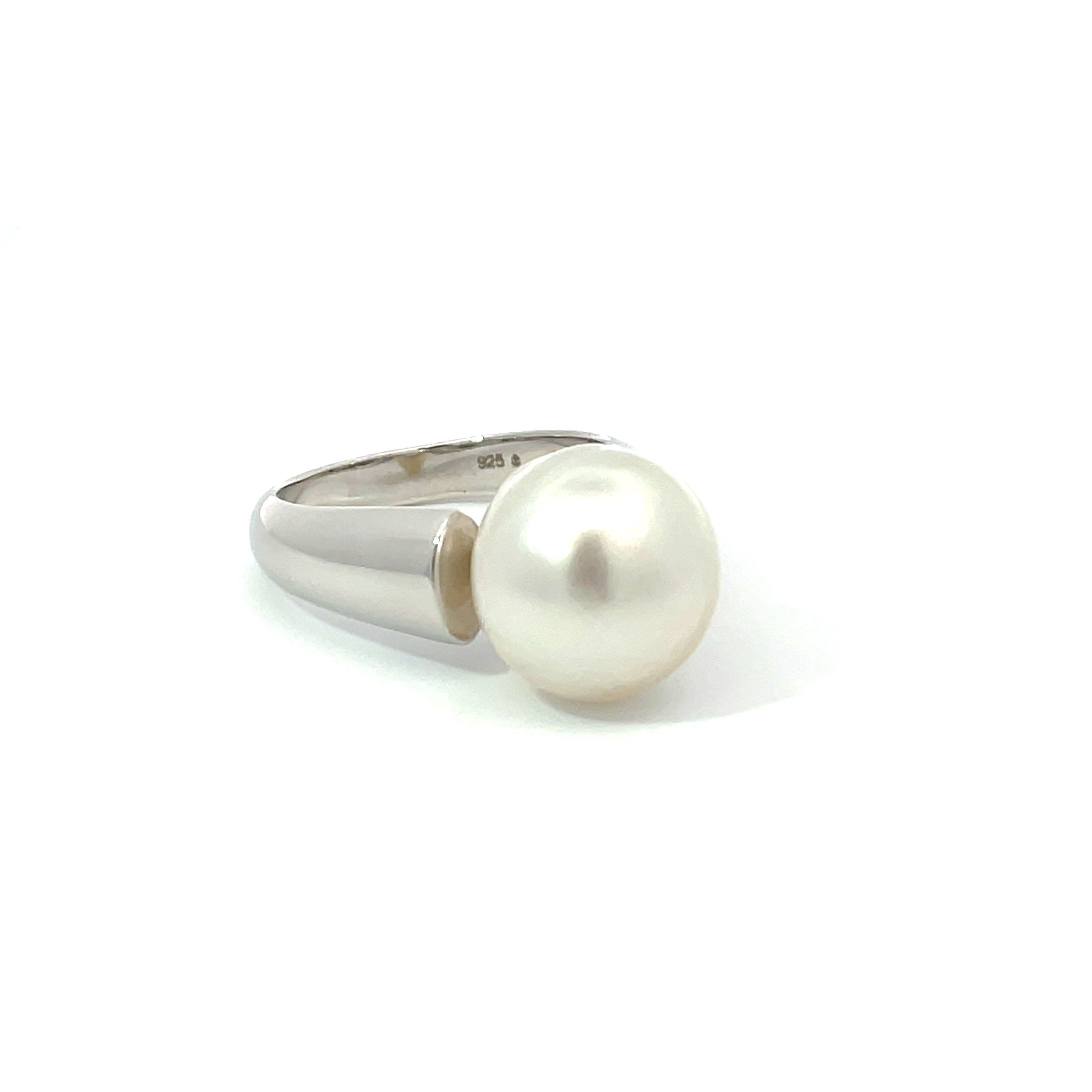 Sterling Silver Australian South Sea Cultured 13 14 mm Pearl Ring