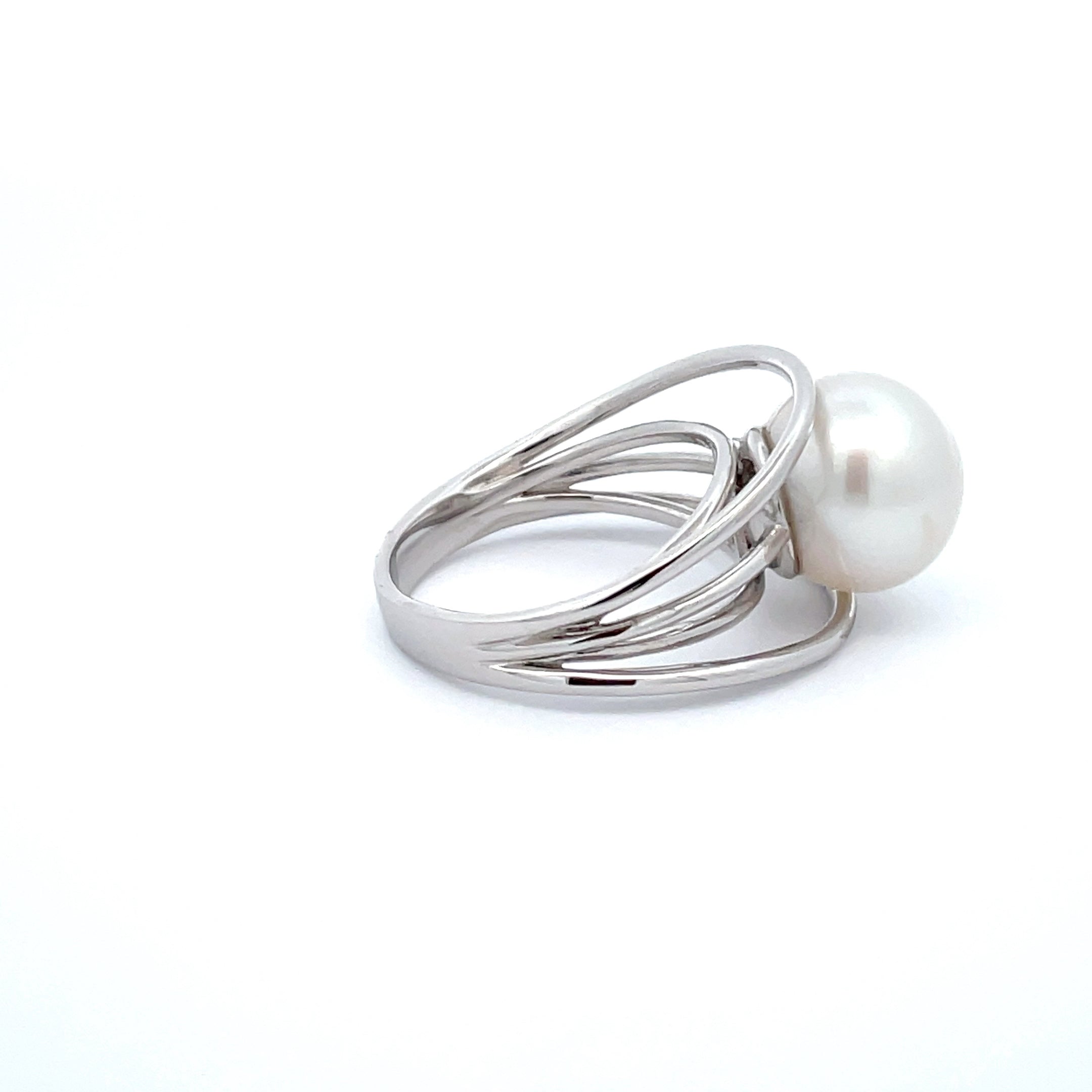 Sterling Silver Australian South Sea Cultured 12 13 mm Pearl Ring