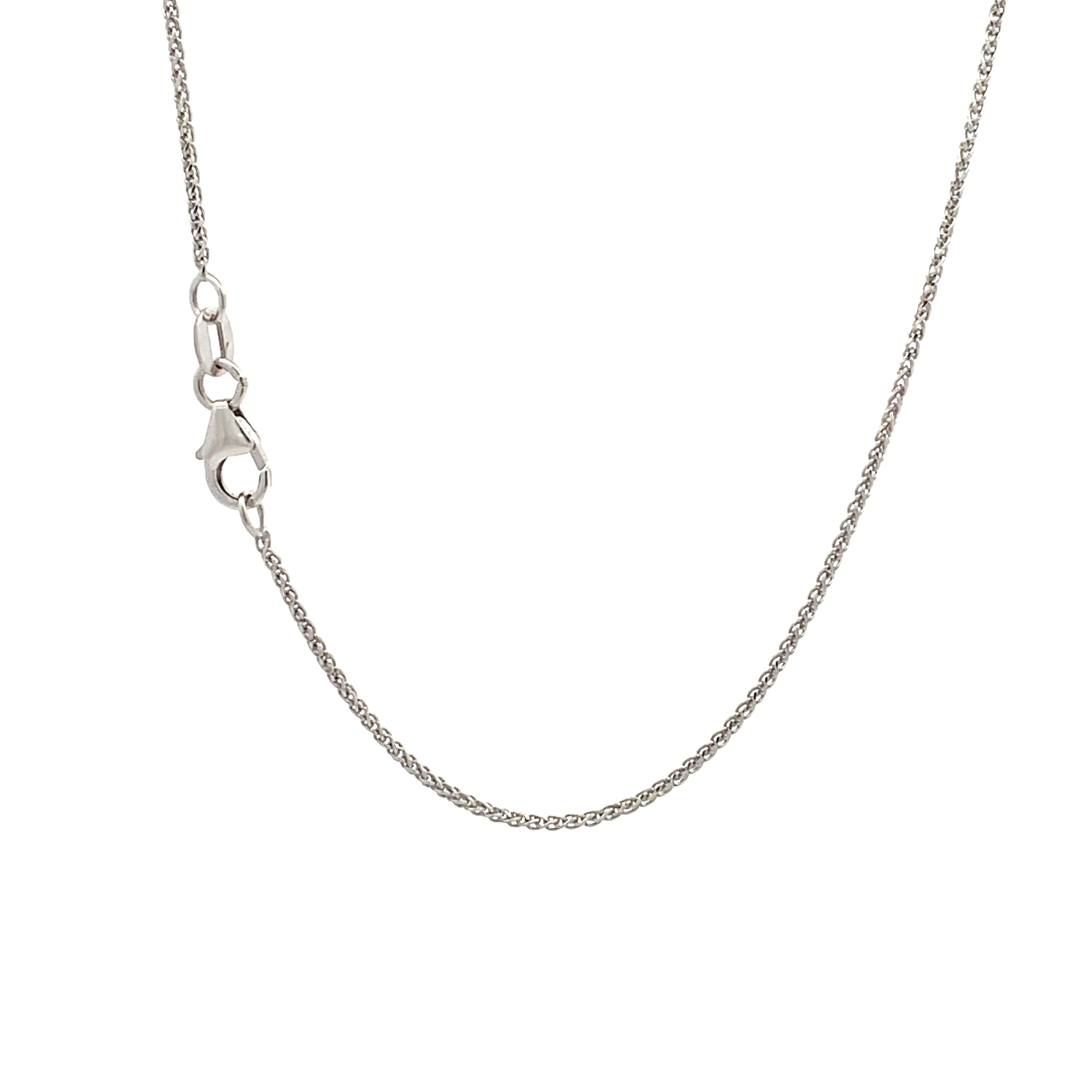 18K White Gold 70 cm Diamond Cut Foxtail Chain Necklace