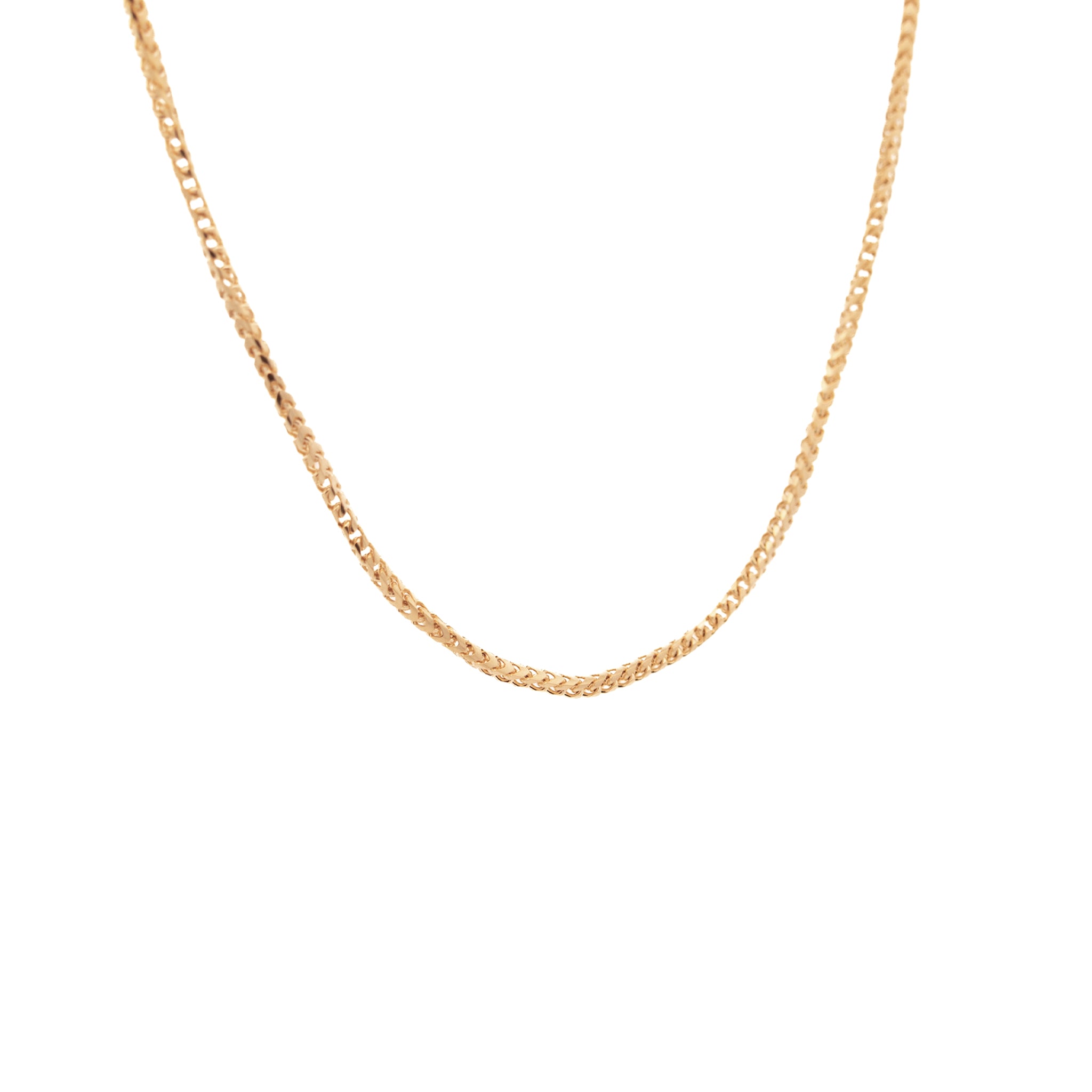 9K Yellow Gold Polished 45cm Franco Chain