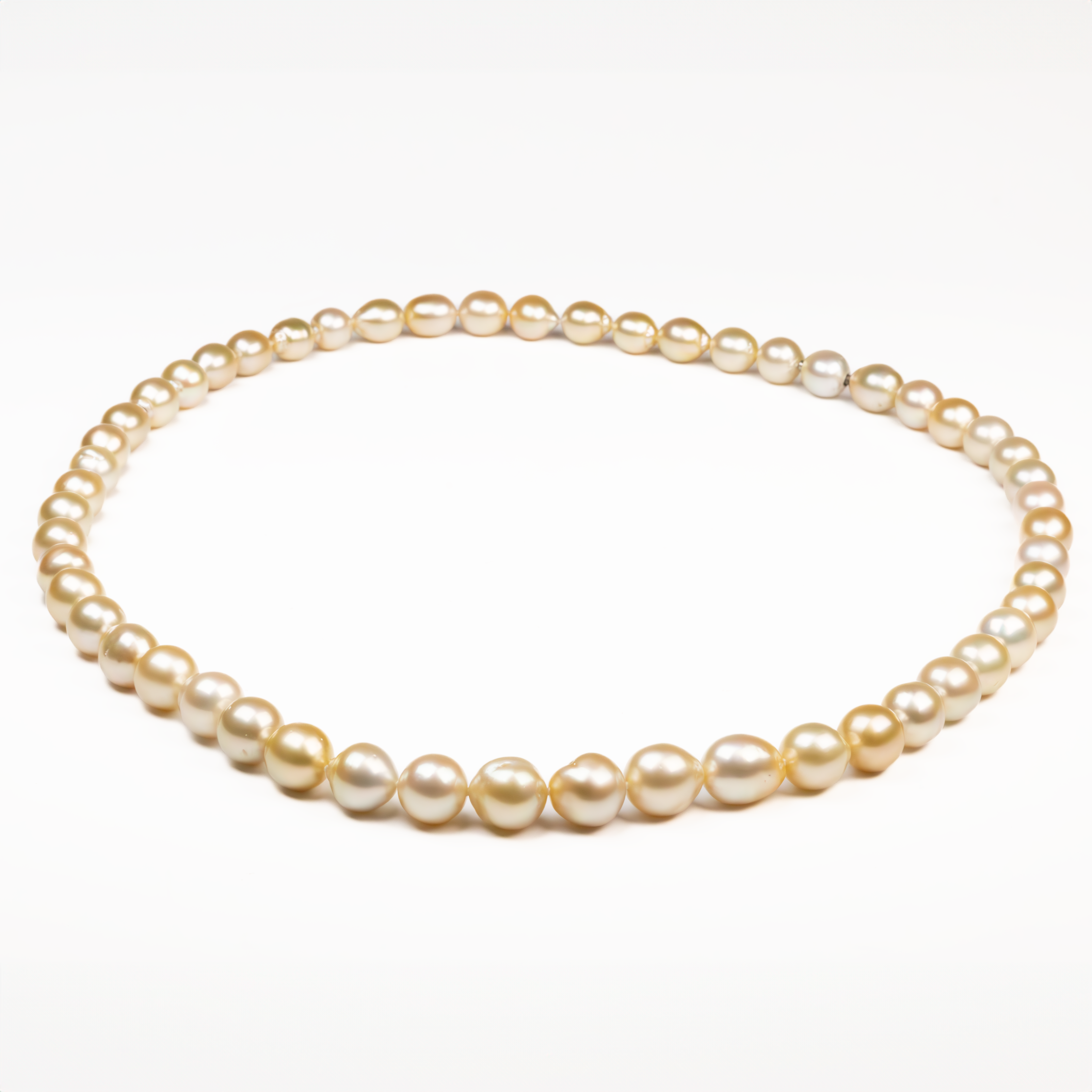 Stainless Steel South Sea Cultured 10.20-13.00mm 70cm Pearl Strand
