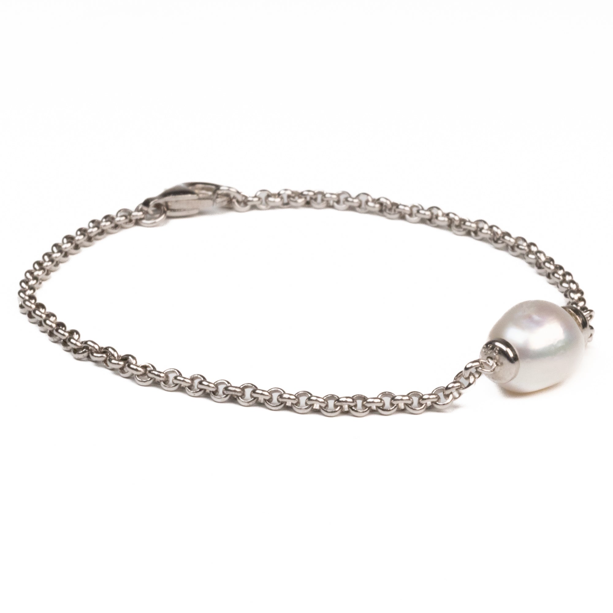 Sterling Silver Australian South Sea Cultured 9-10mm Pearl Bracelet