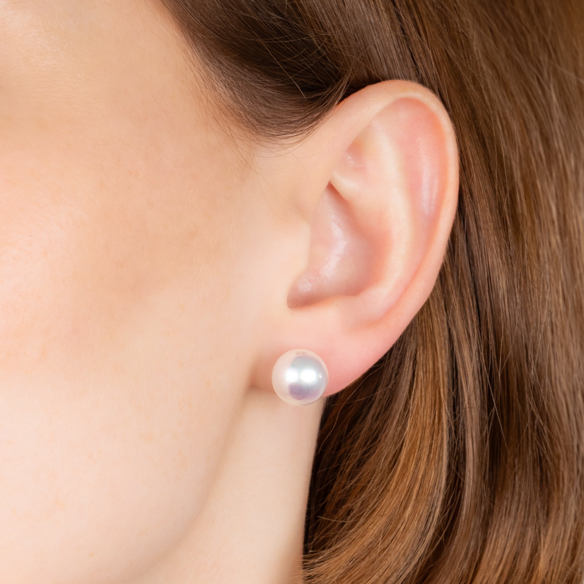 9K Yellow Gold Australian South Sea 10-11 mm Cultured Pearl Stud Earrings