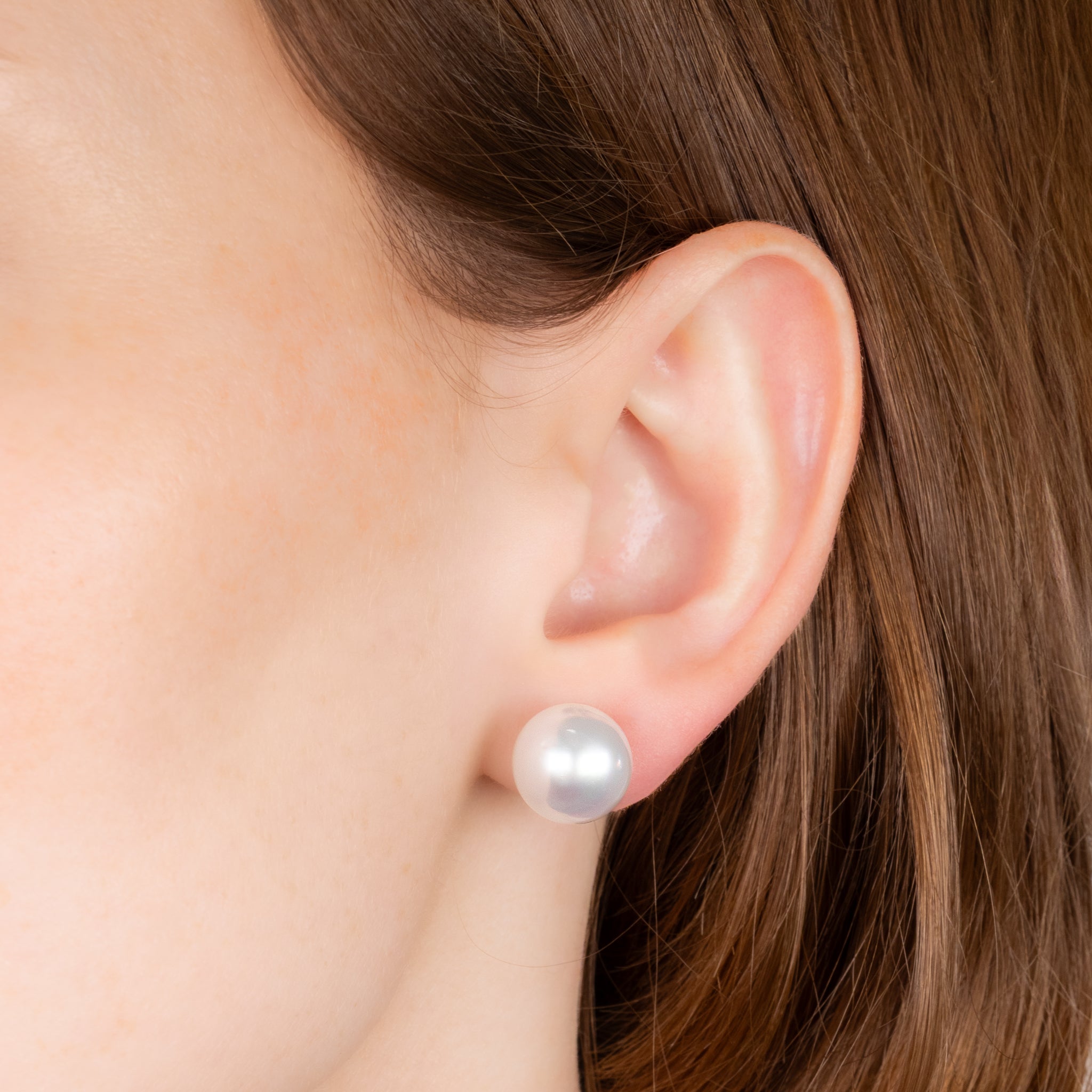 9K Yellow Gold Australian South Sea 12-13 mm Cultured Pearl Stud Earrings