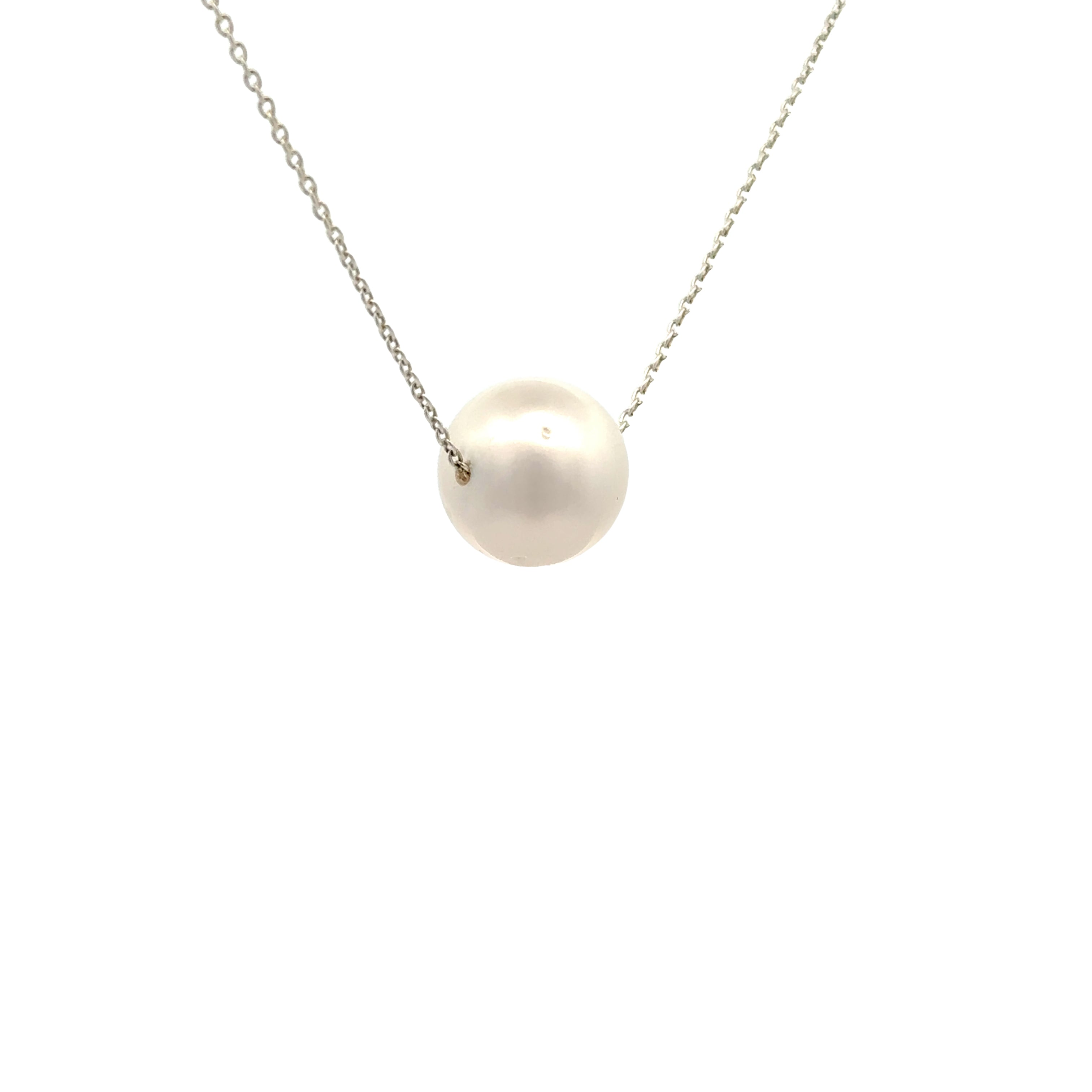 Sterling Silver Australian South Sea Cultured 12-13 mm Pearl Necklace