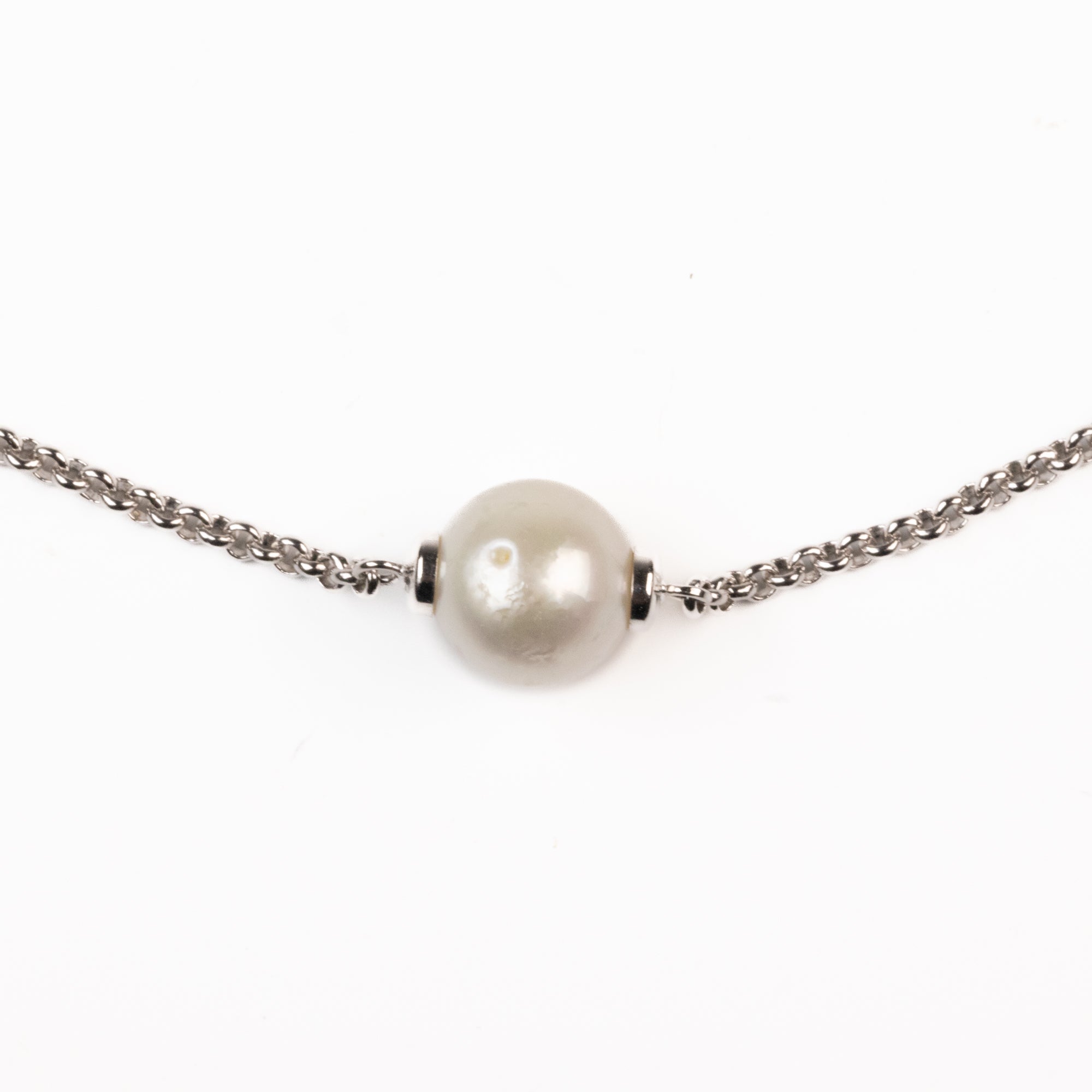 Sterling Silver Australian South Sea Cultured 11-12mm Pearl Necklace Approx. 88cm