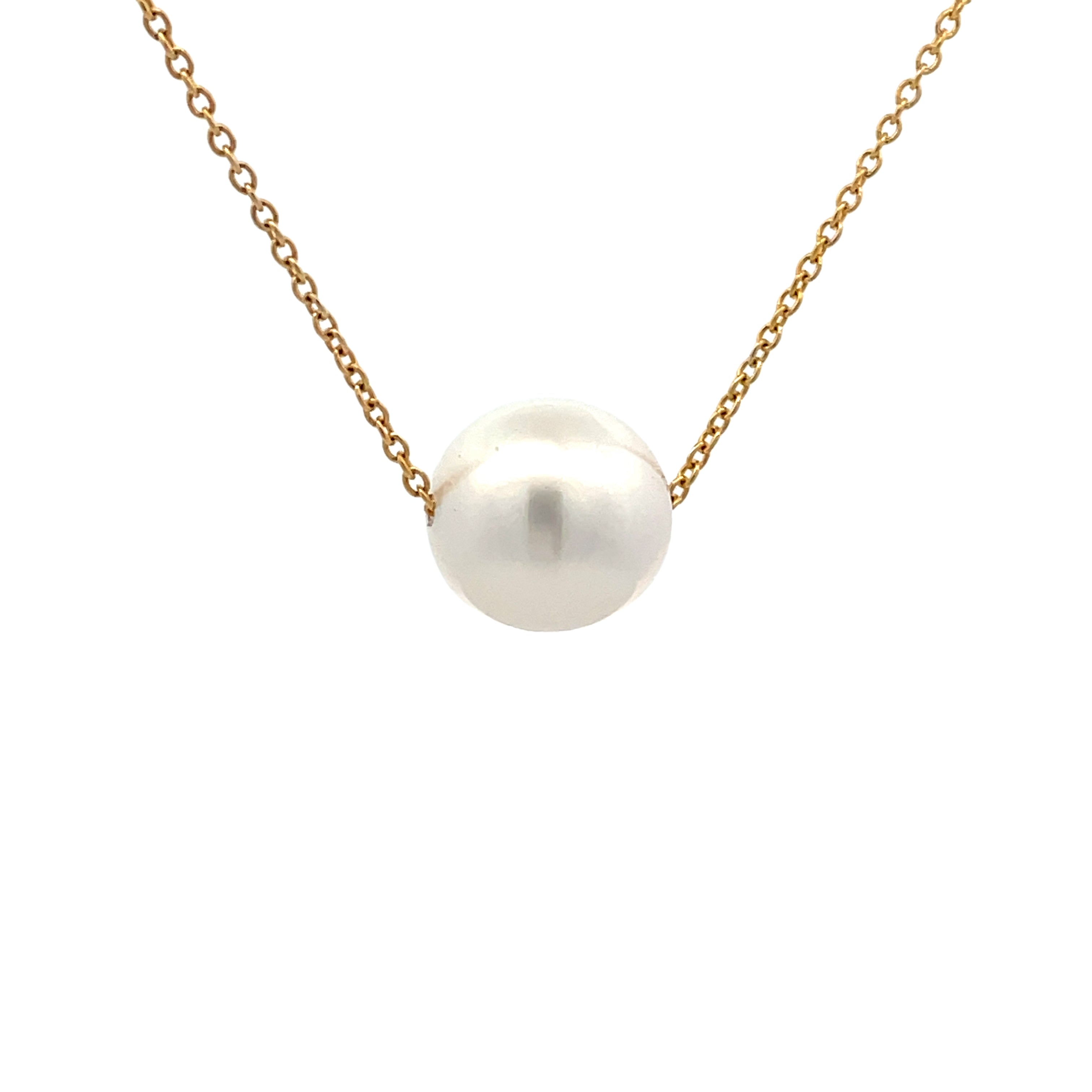 9K Yellow Gold Australian South Sea Cultured 11-12mm Pearl Necklace