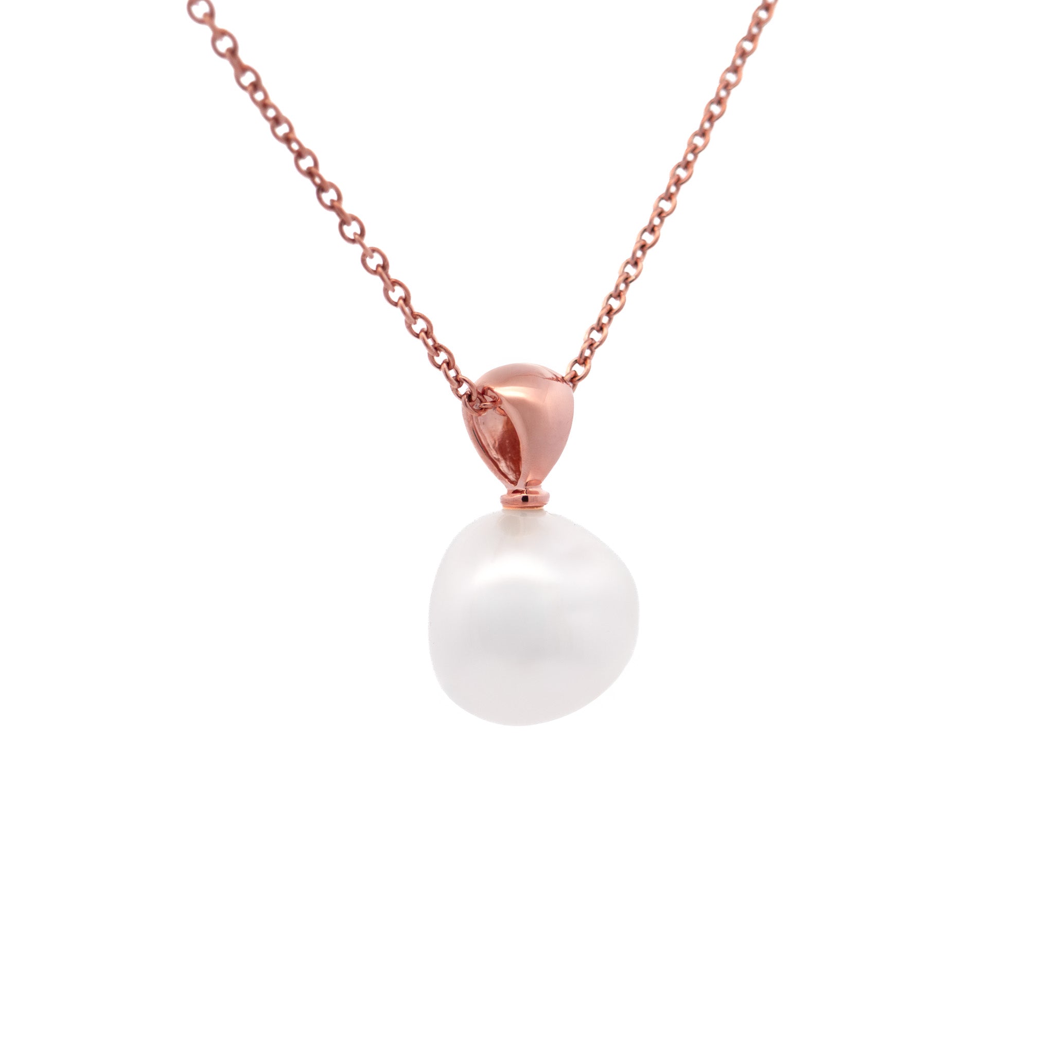 9K Rose Gold Australian South Sea 12-13mm Cultured Pearl Pendant