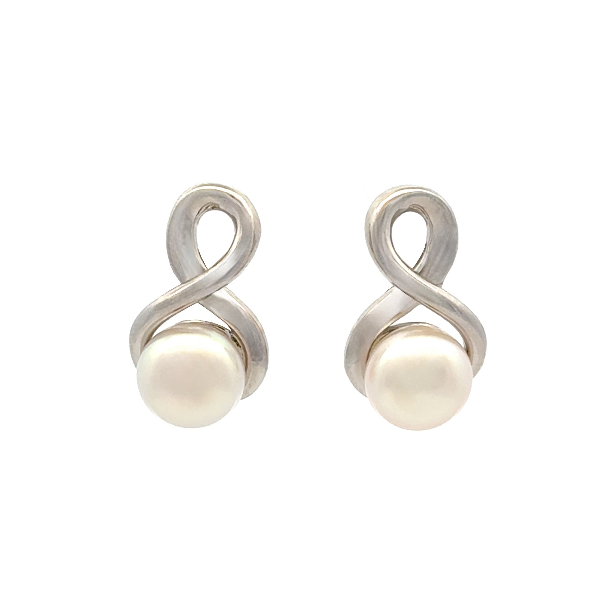 Sterling Silver Freshwater Pearl 8-9 mm Earrings