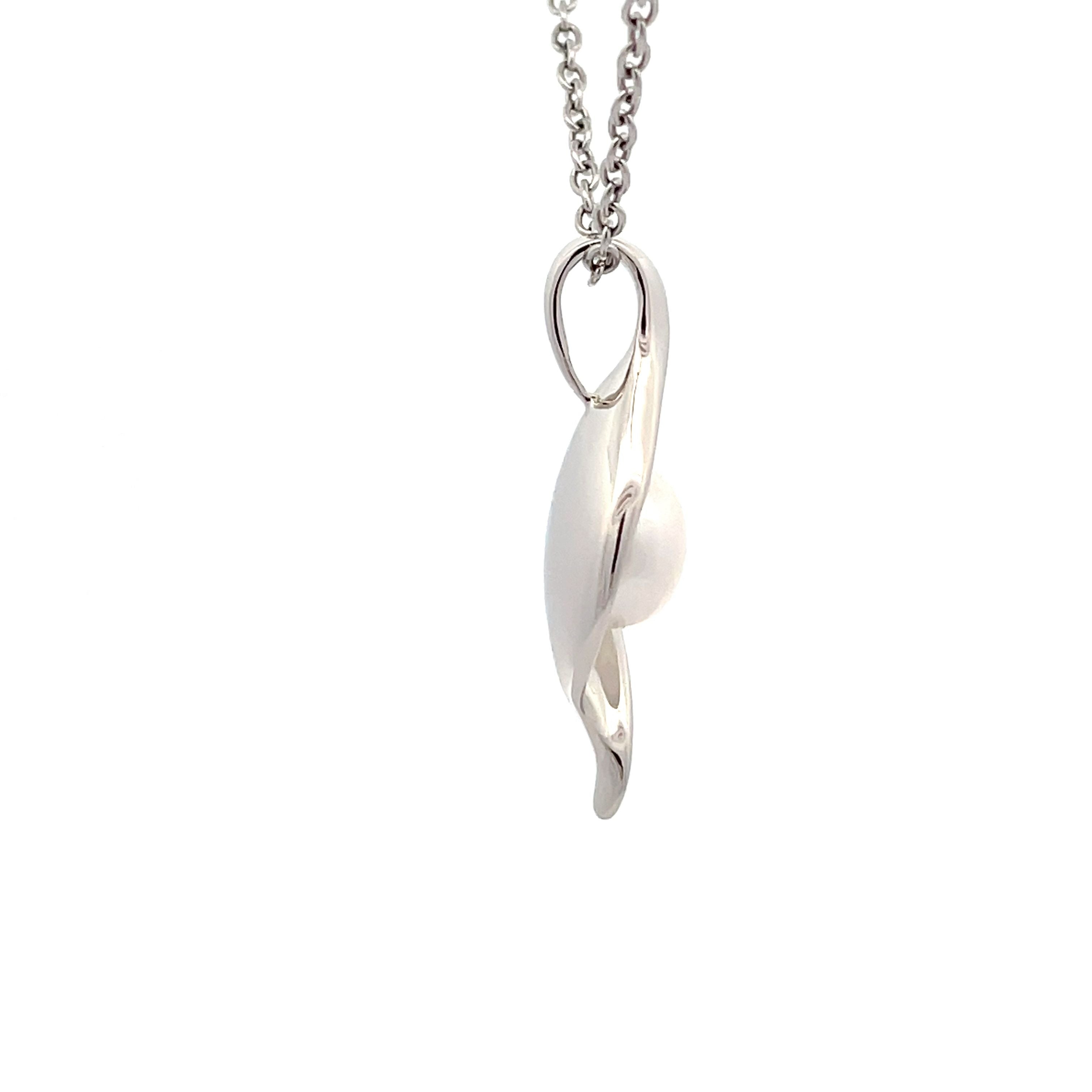 Sterling Silver Freshwater Pearl White 7.5-8 mm Pendant