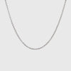 Sterling Silver Polished 50cm Belcher Chain 1.5mm Rhodium Plated